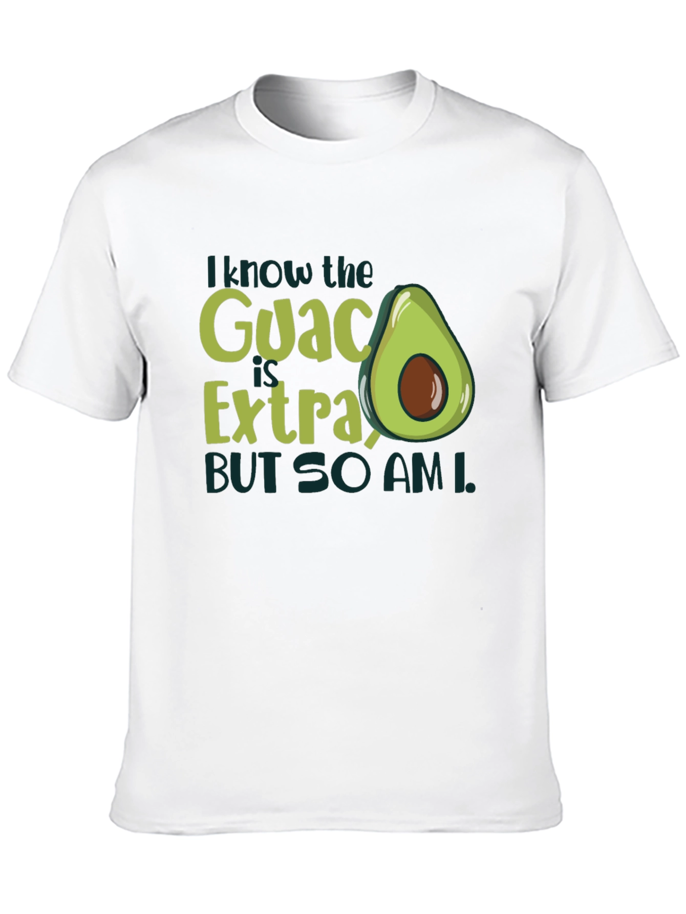 Black I Know The Guac Is Extra Avocado T-Shirt view 10