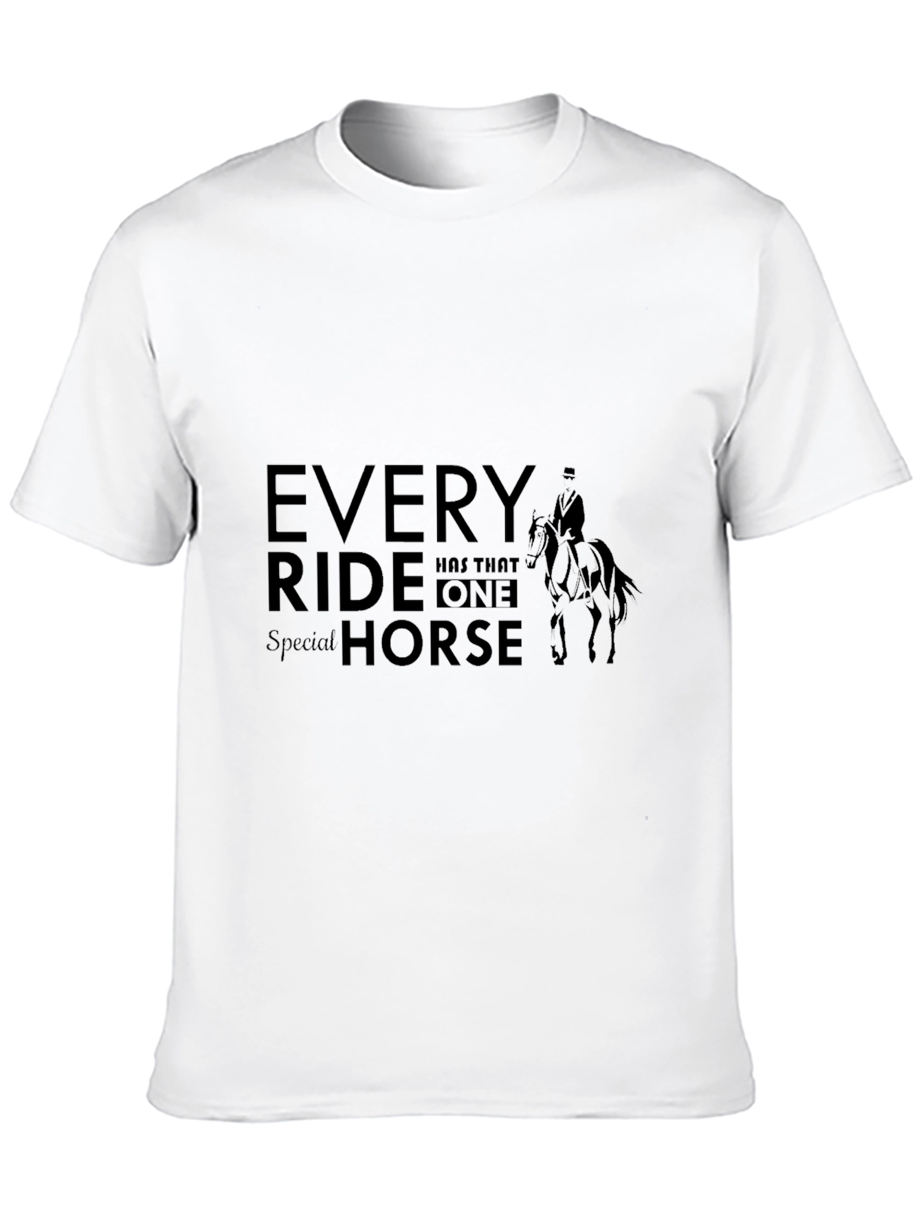 Black Every Ride Starts One Horse T-Shirt view 10