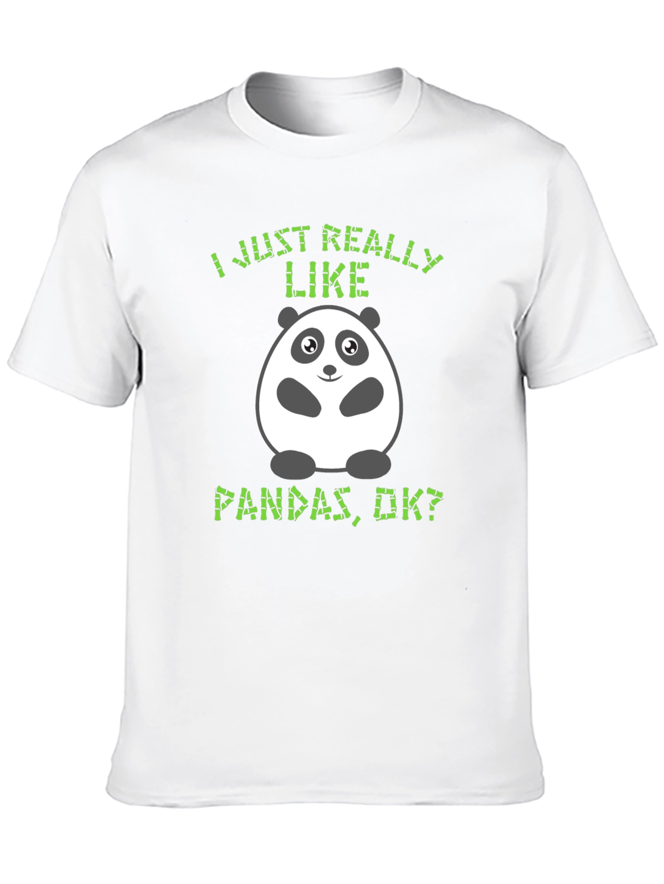 Black Funny Panda T-Shirt - I Just Really Like Pandas view 10