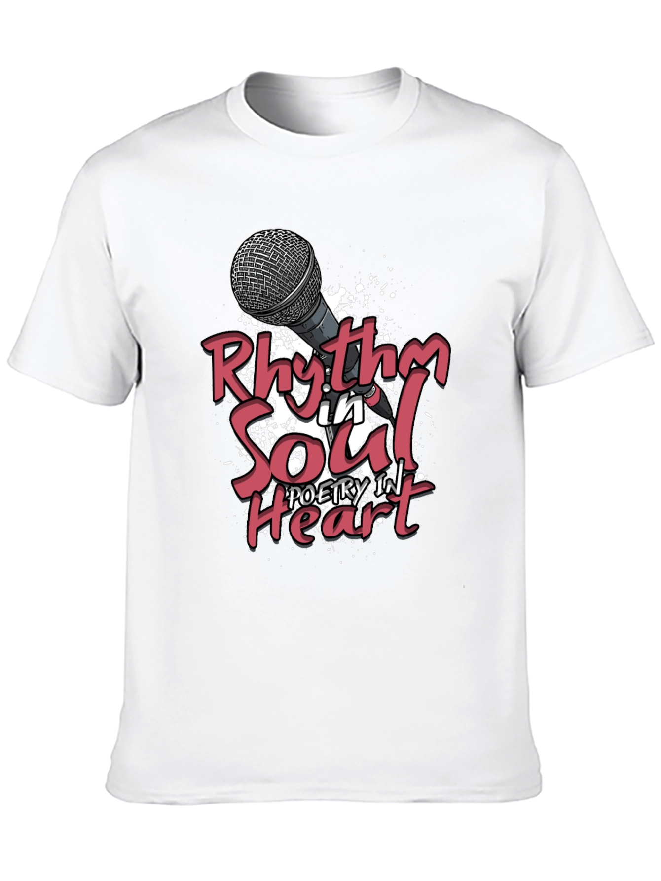 Black Rhythm in Soul Poetry Heart Graphic T-Shirt view 10