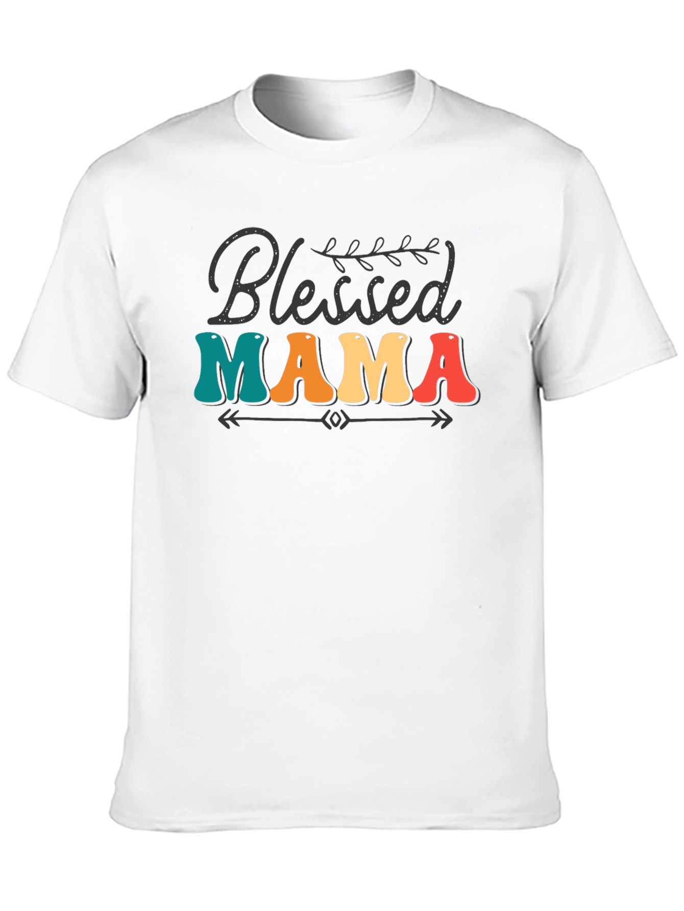 Black Blessed Mama Retro Graphic Tee view 10