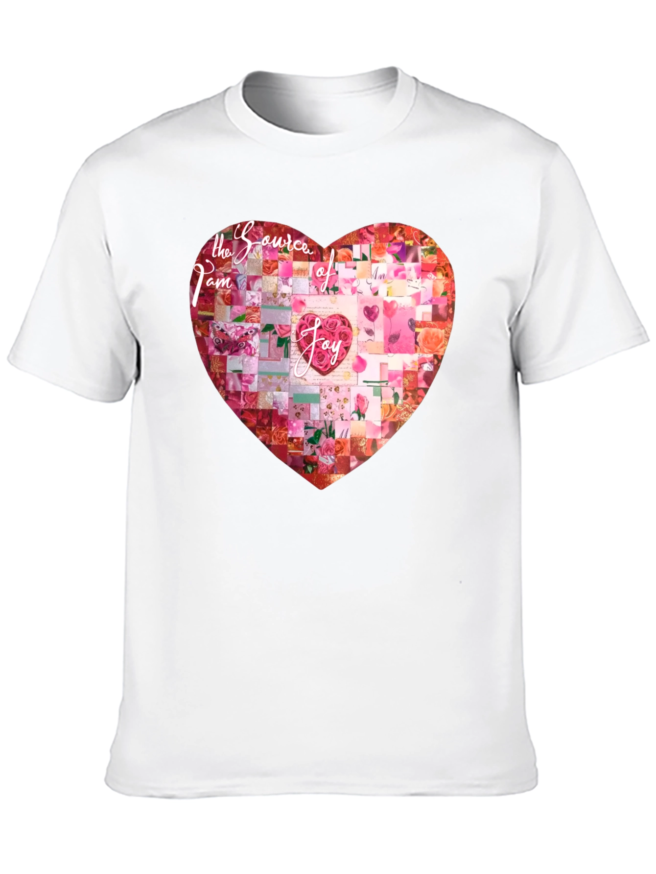 Black I am the Source of Joy Heart Graphic T-Shirt view 10