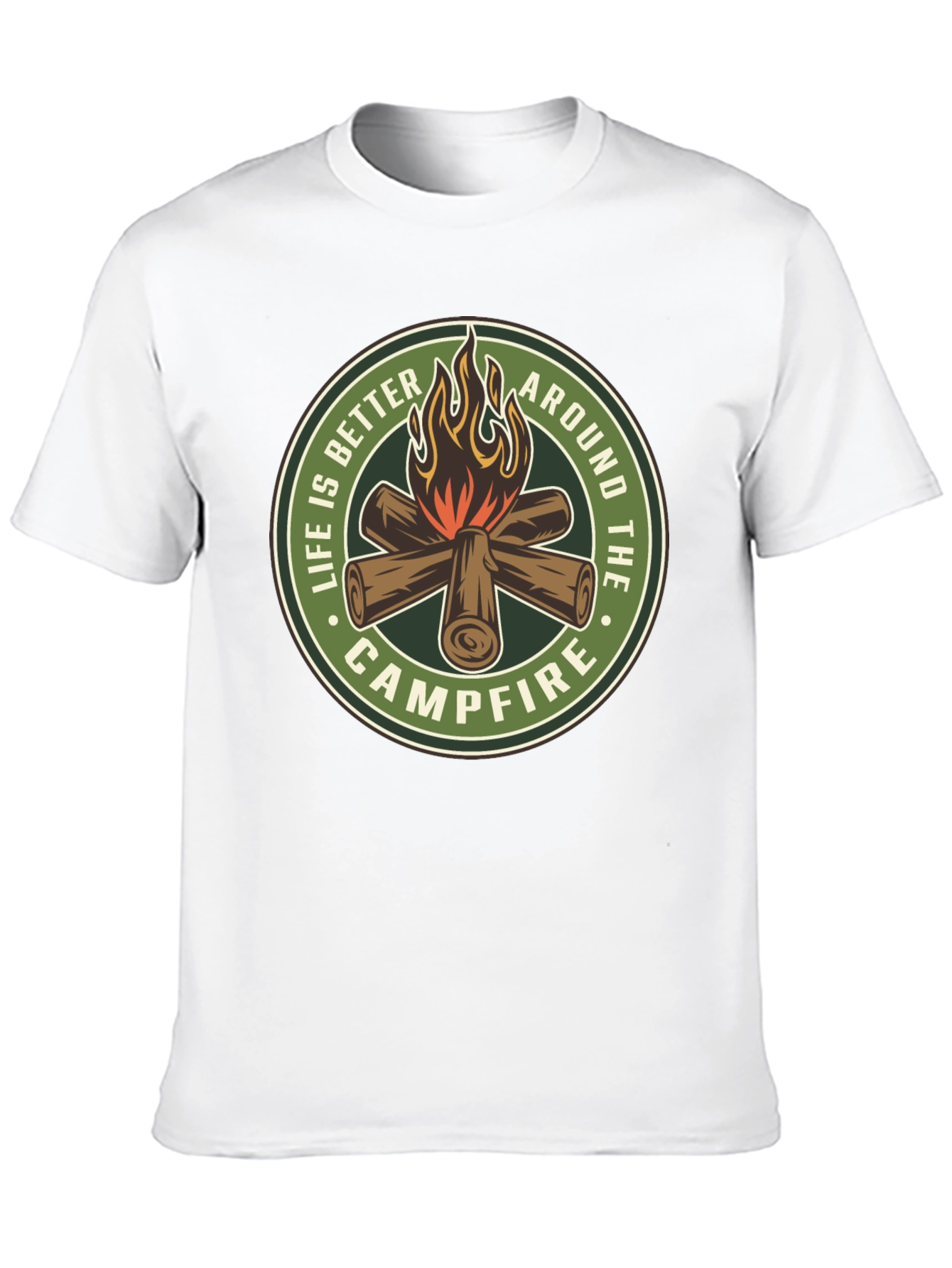 Black Campfire Graphic T-Shirt - Life Is Better Around The Campfire view 10