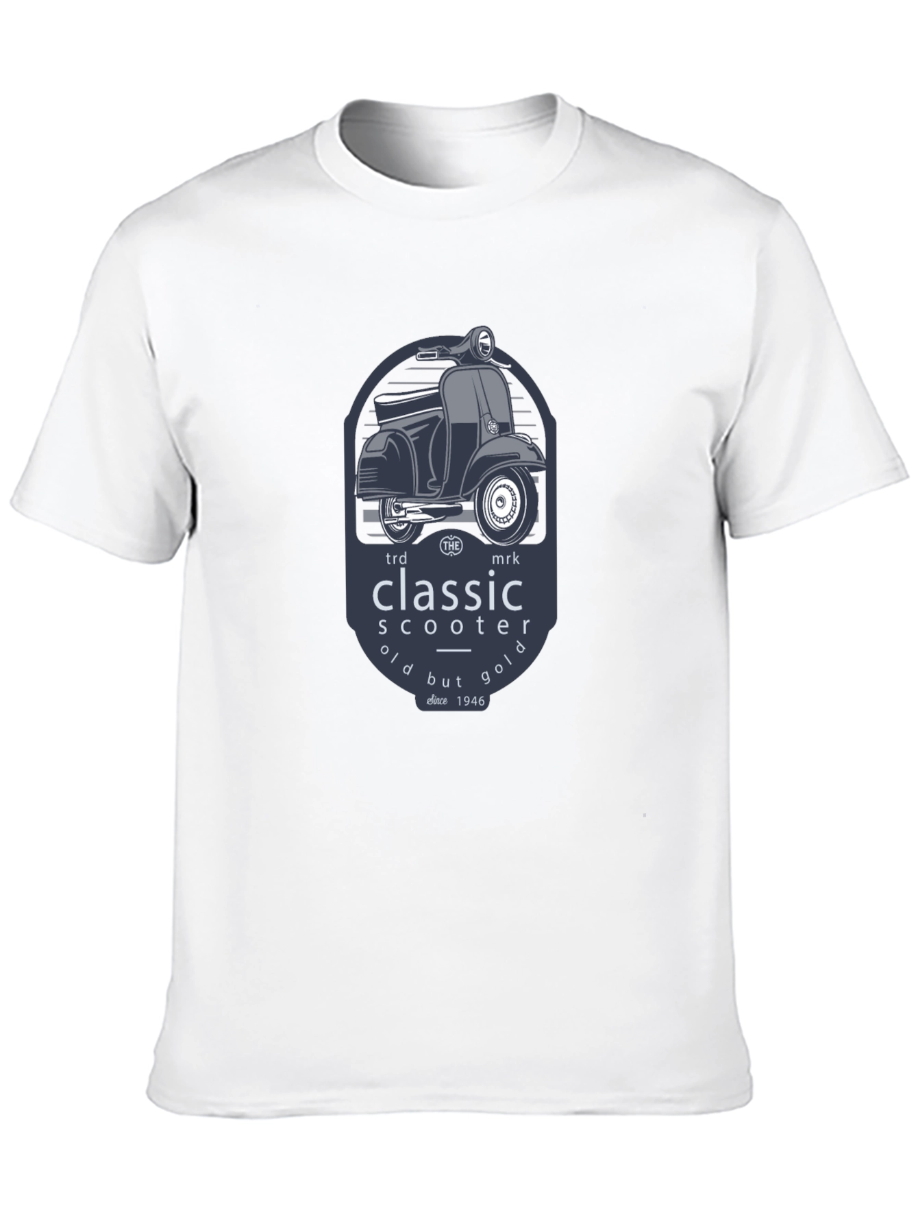 Black Classic Scooter T-Shirt - Vintage Style view 10