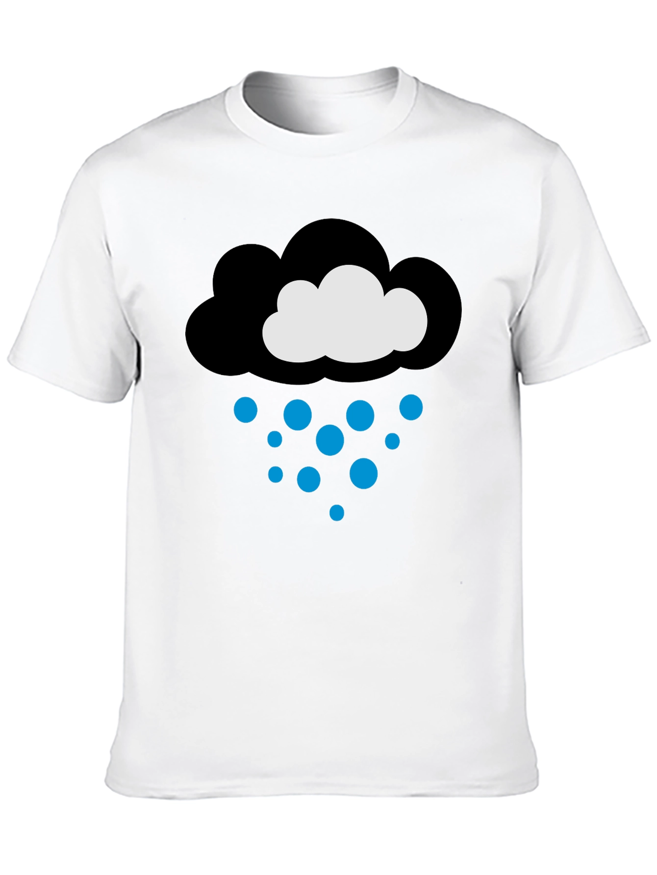 Black Rain Cloud Graphic T-Shirt - Black view 10