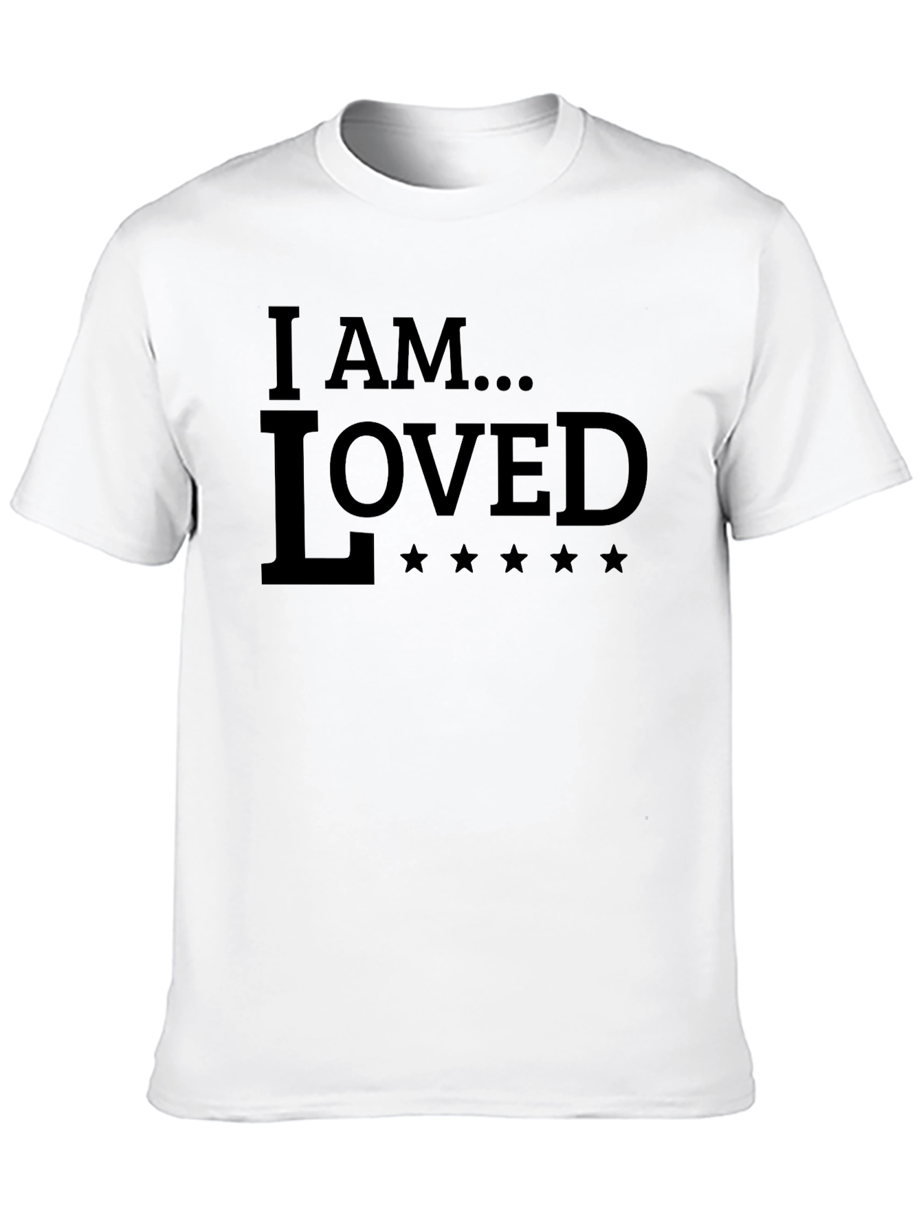 Black I AM... LOVED Graphic Tee - Unisex Black Shirt view 10