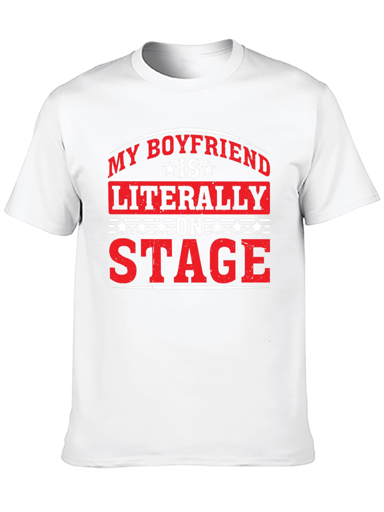 Black My Boyfriend is Literally on Stage T-Shirt view 10