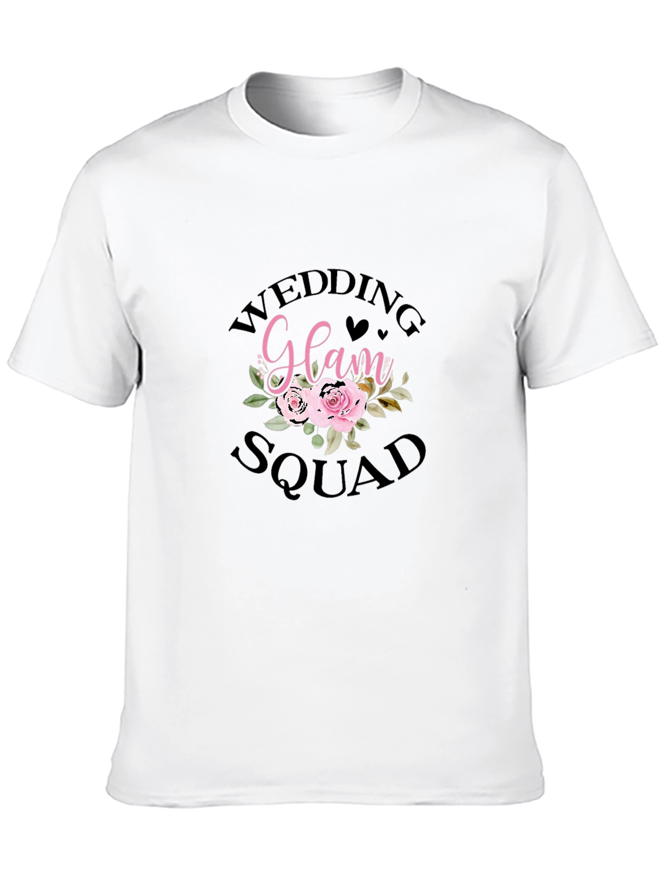 Black Wedding Glam Squad Black Cotton Graphic Tee view 10