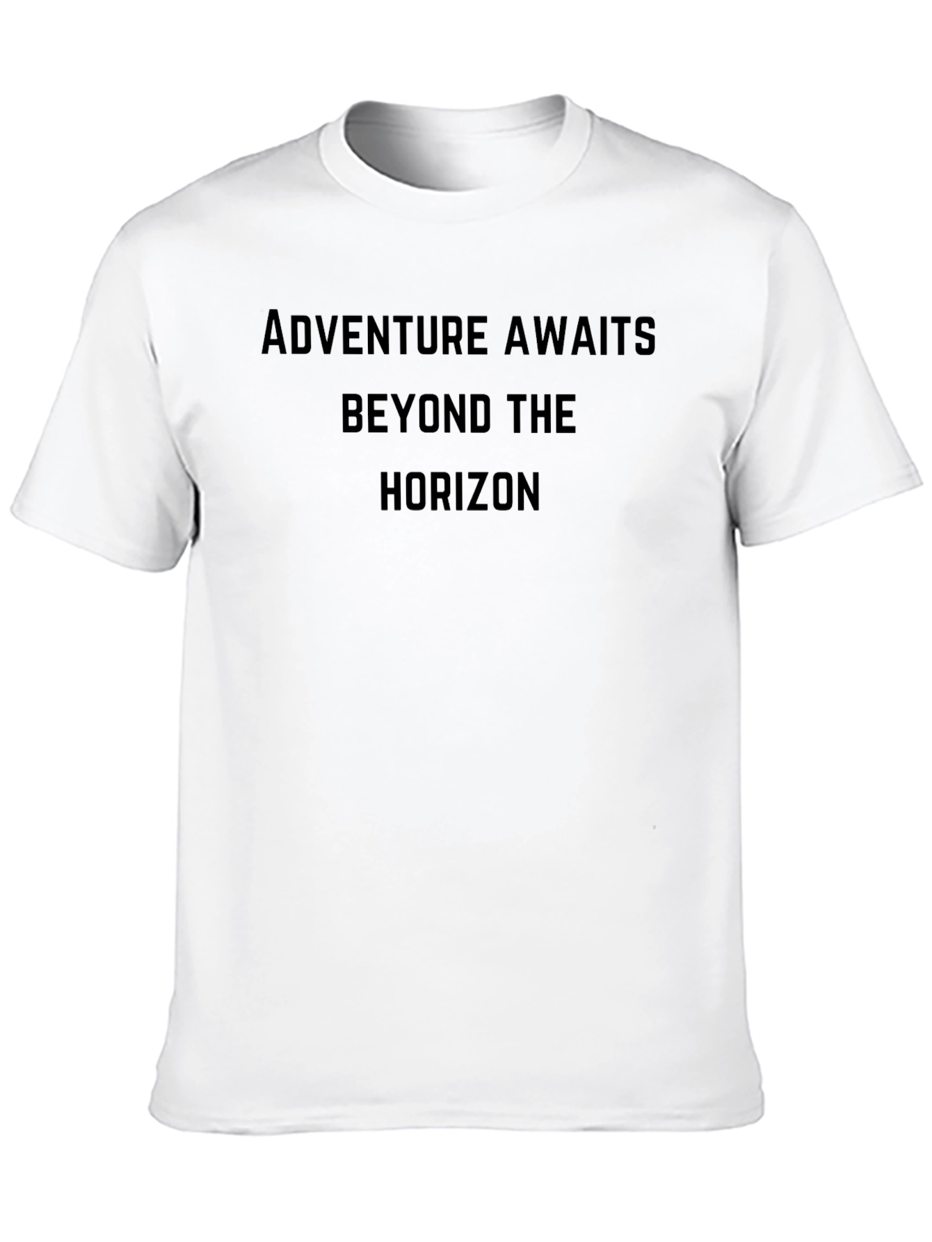 Black Adventure Awaits Tee - Beyond the Horizon Black T-Shirt view 10