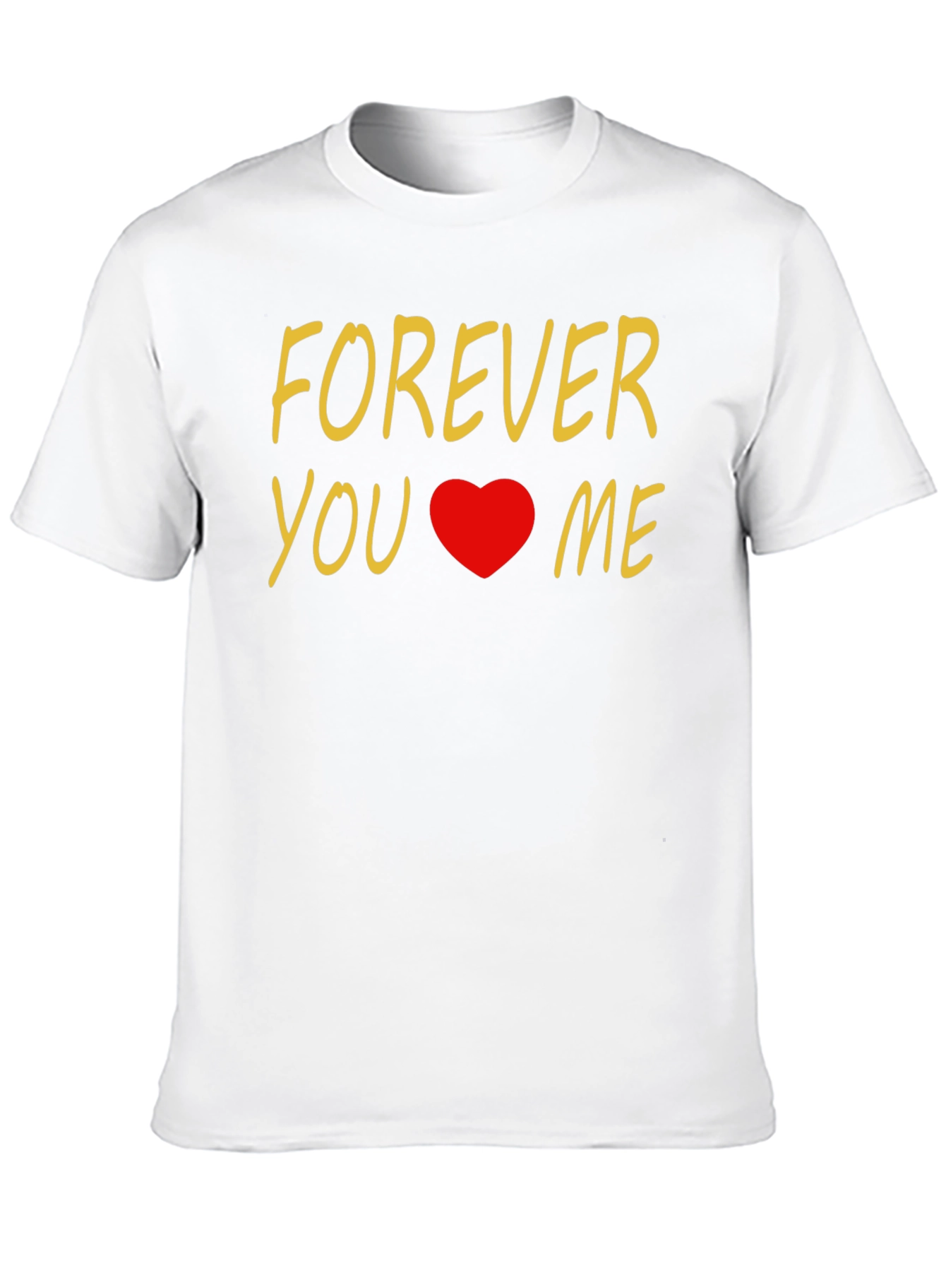 Black Forever You & Me Heart Graphic Black T-Shirt view 10