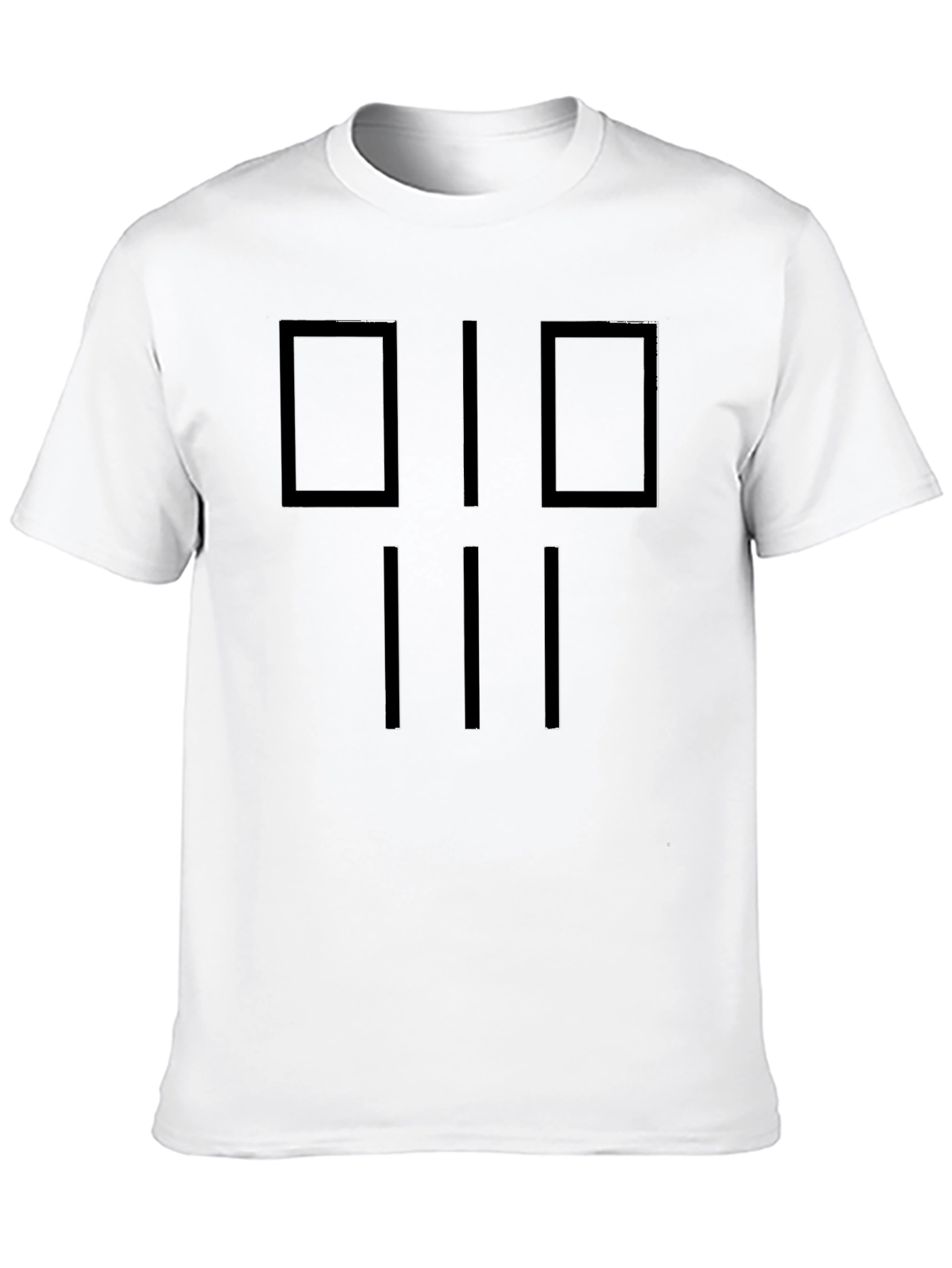 Black Modern Graphic Tee: Black Geometric Design Shirt view 10