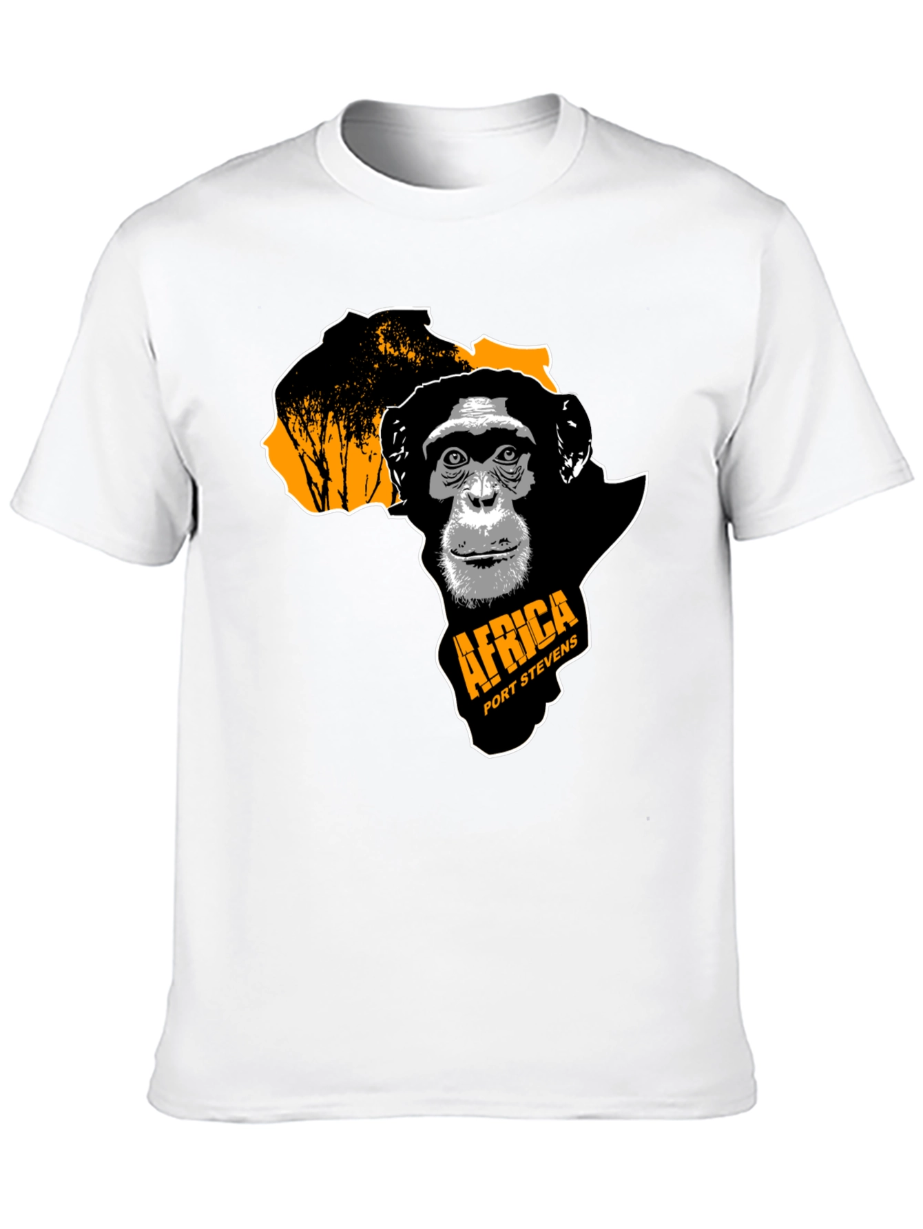 Black Africa Chimpanzee Graphic Black T-Shirt view 10