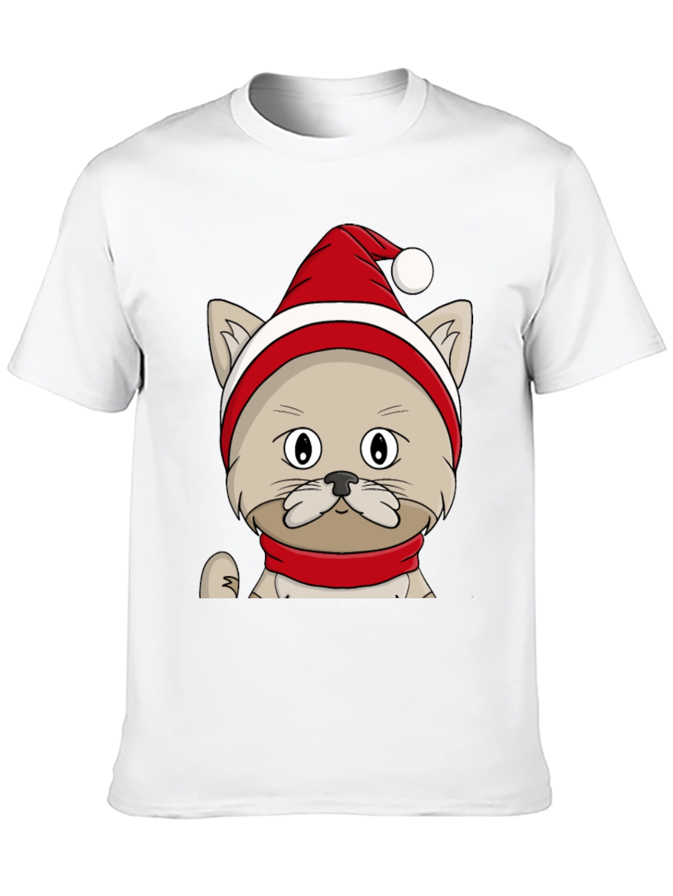 Black Festive Cat Tee - Holiday Cheer view 10