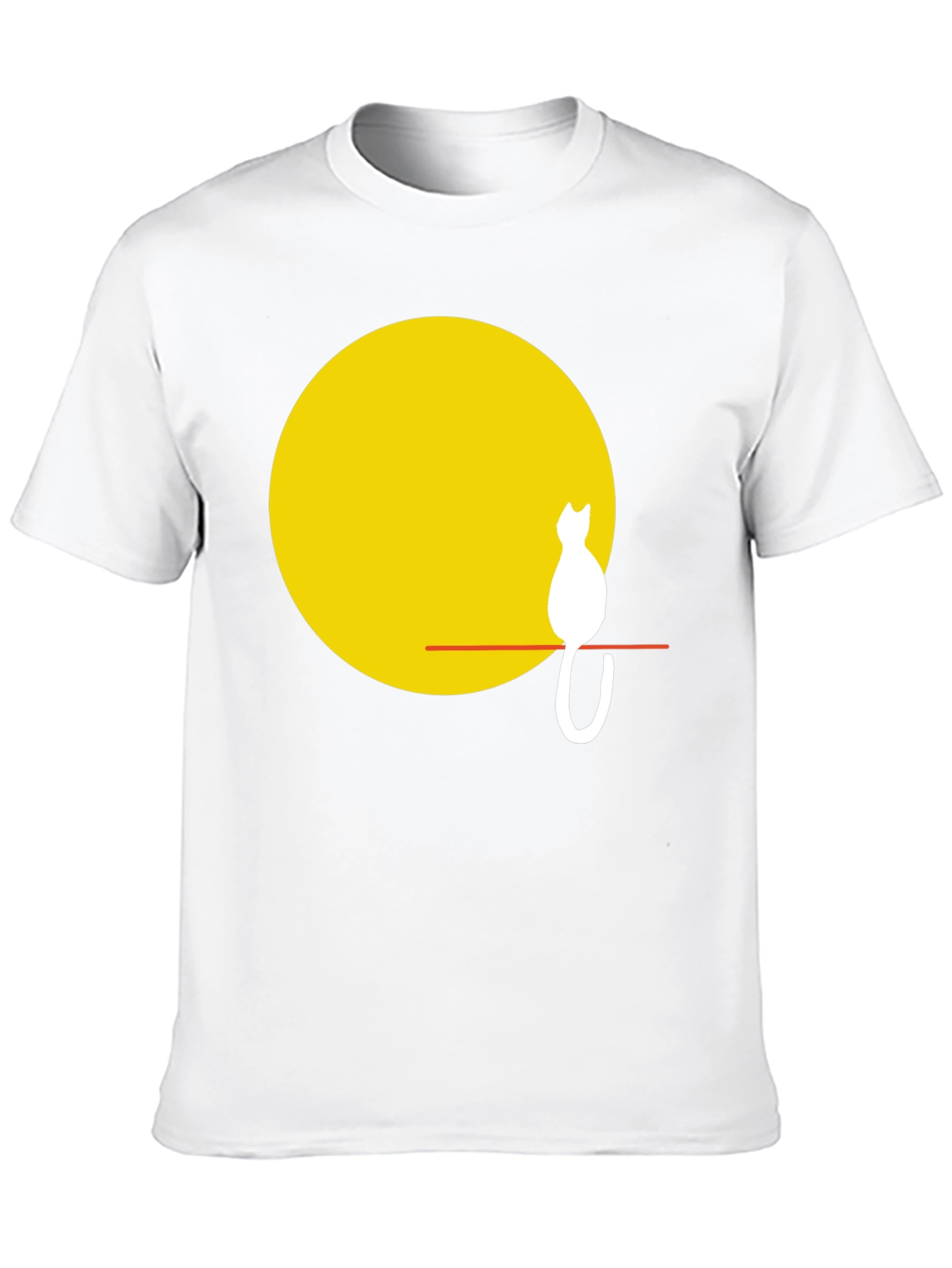 Black Cat Silhouette on Moon T-Shirt view 10