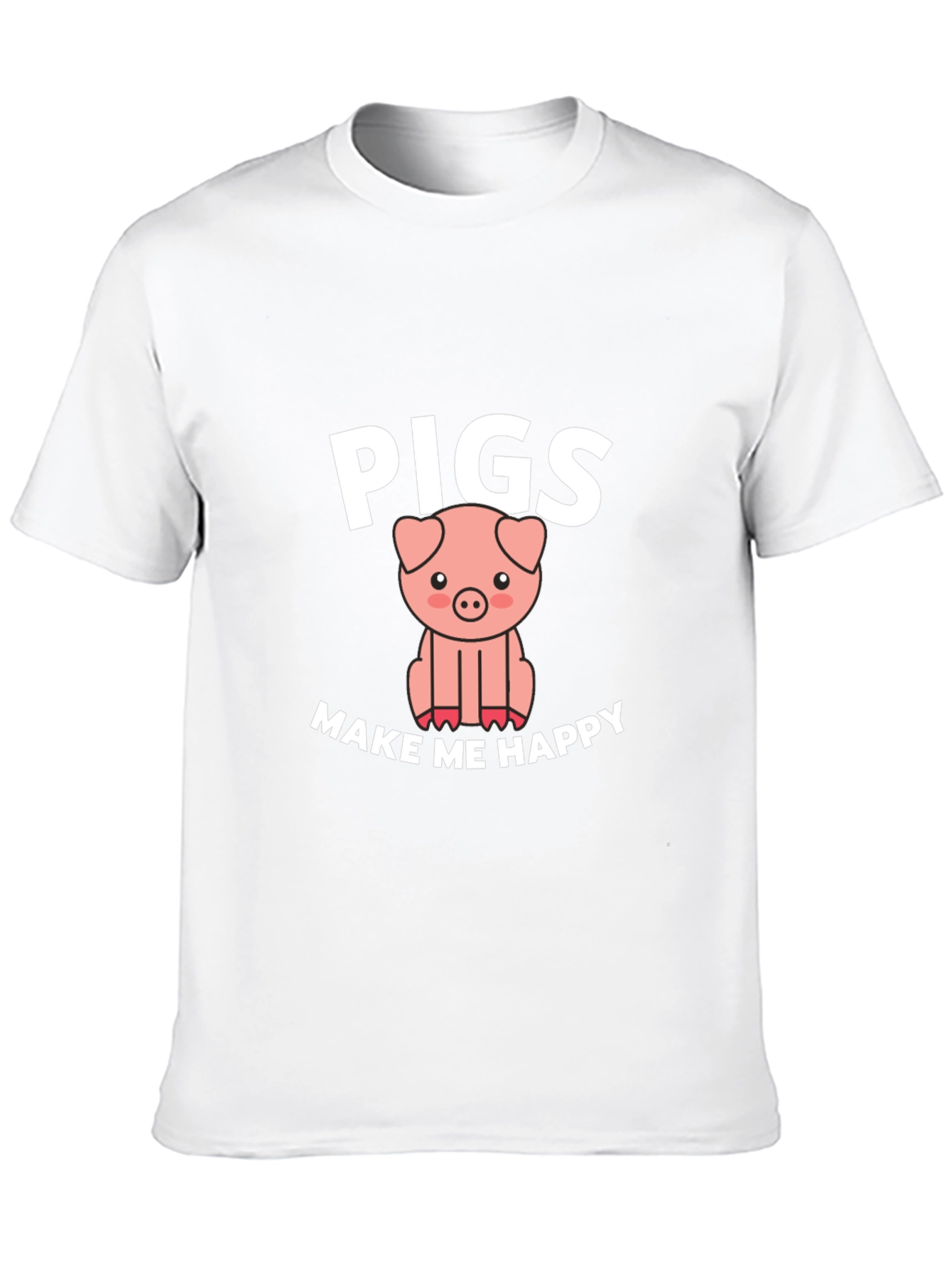 Black Pigs Make Me Happy Graphic T-Shirt view 10