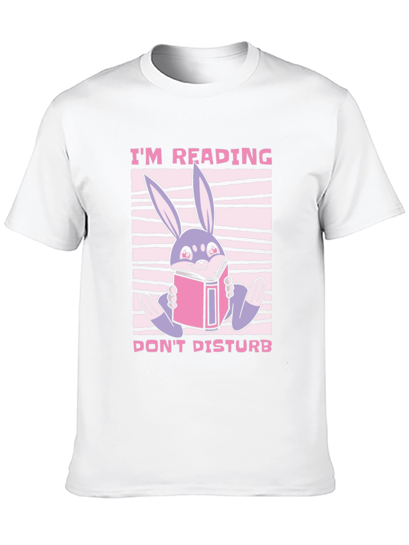 Black Reading Bunny Graphic T-Shirt - Don't Disturb view 10