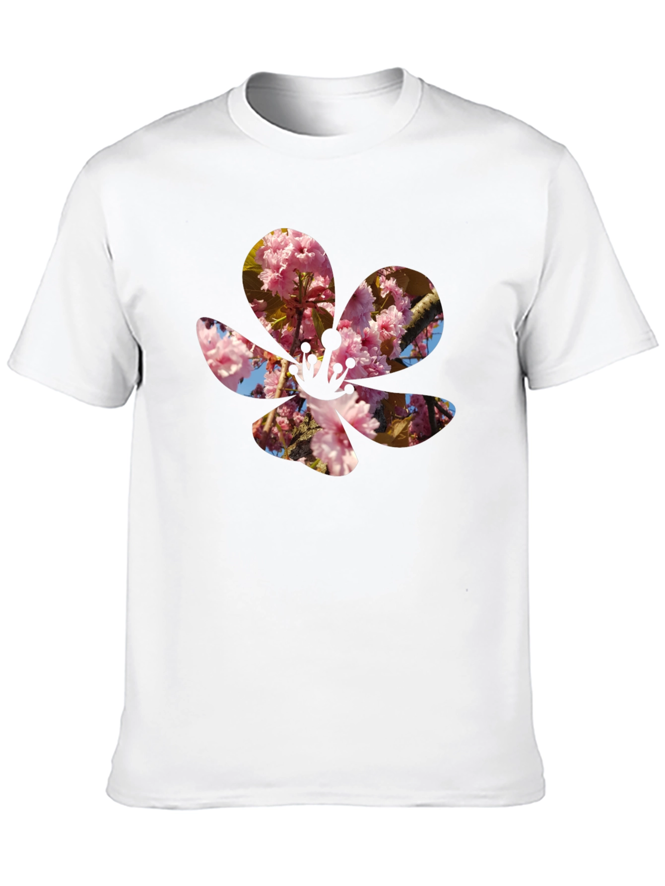 Black Blossom Print T-Shirt - Casual Black Tee view 10