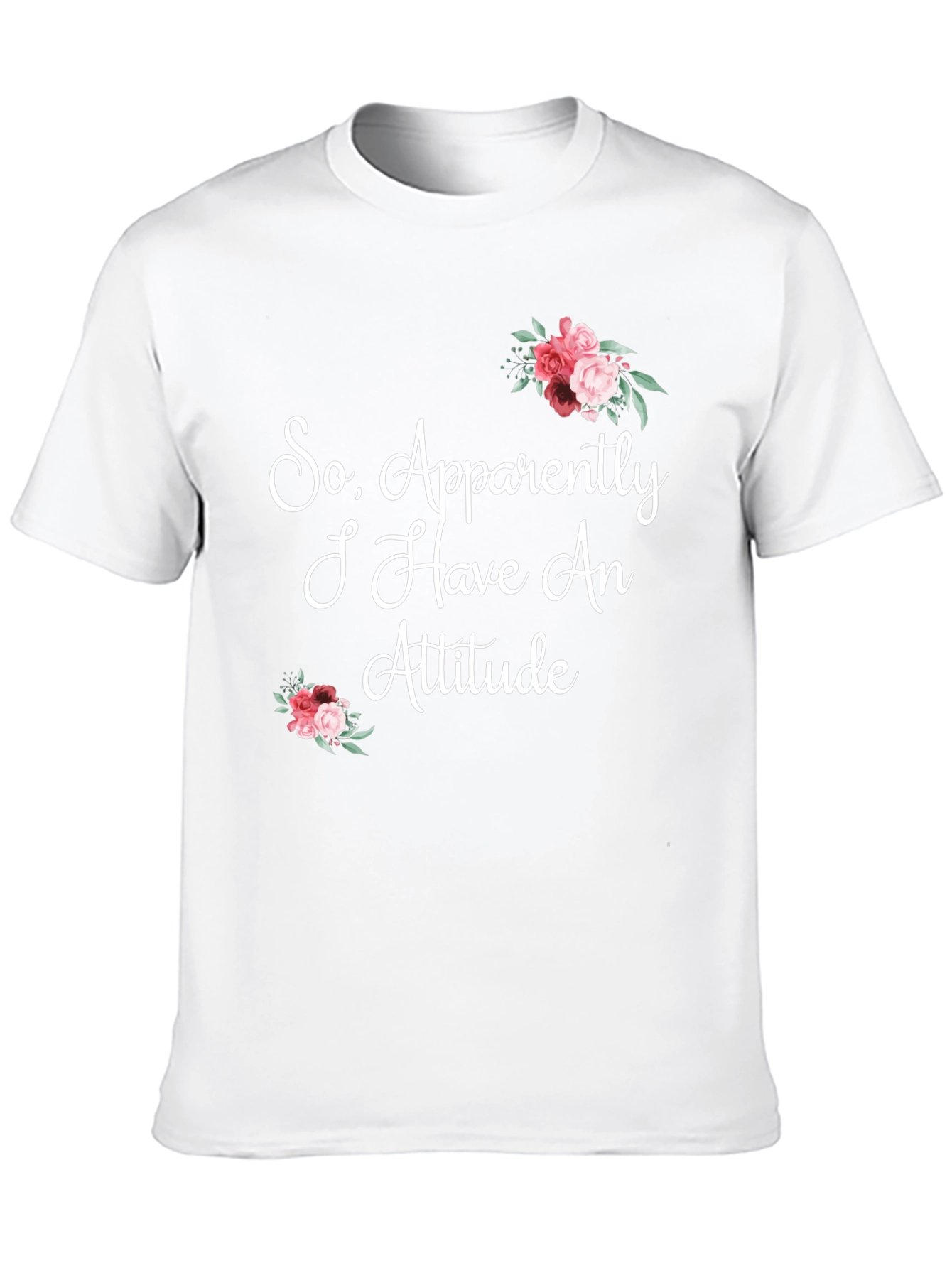 Black Funny Floral Attitude Graphic T-Shirt view 10