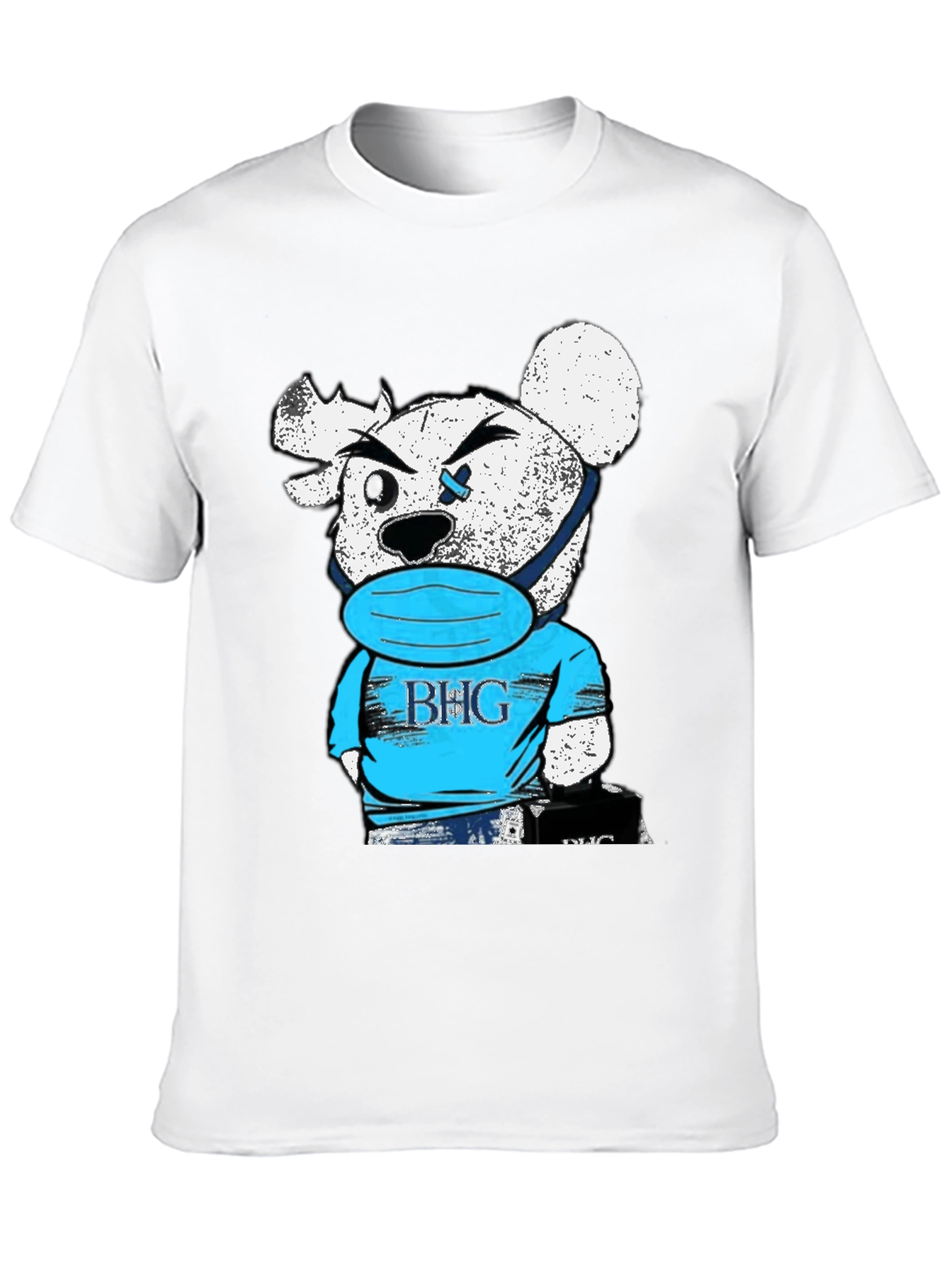 Black BHG Teddy Bear Face Mask Black T-Shirt view 10