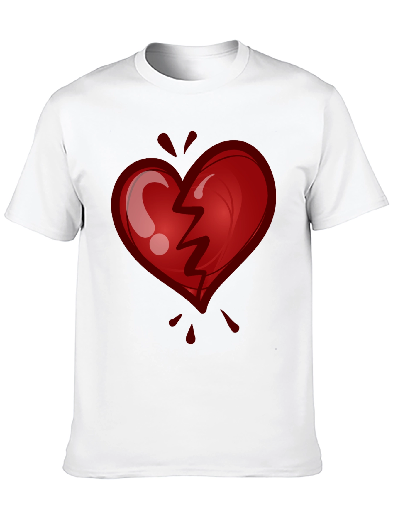 Black Broken Heart Graphic Tee - Stylish & Trendy view 10