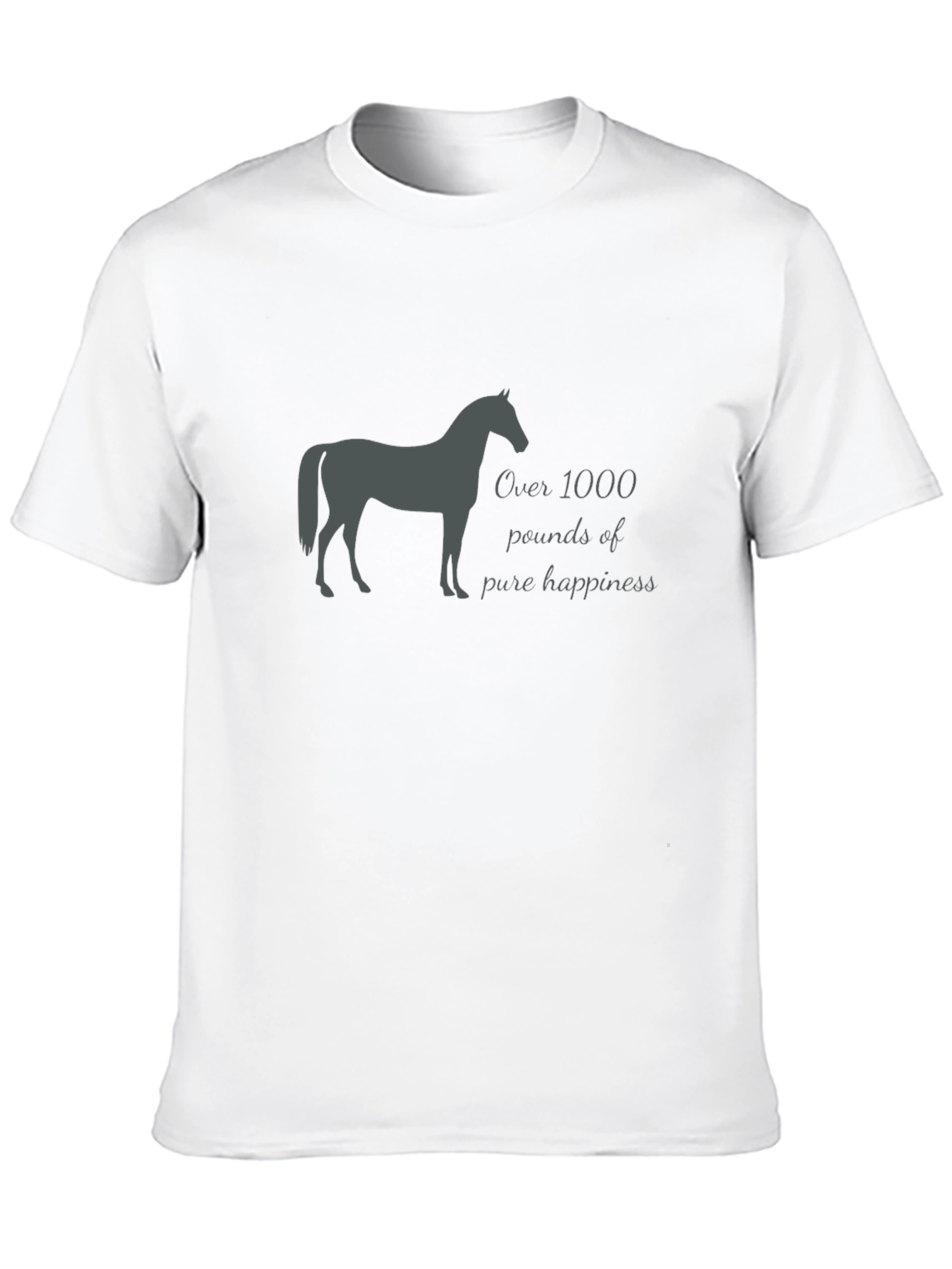 Black Horse Lover T-Shirt: Over 1000 Pounds of Happiness view 10