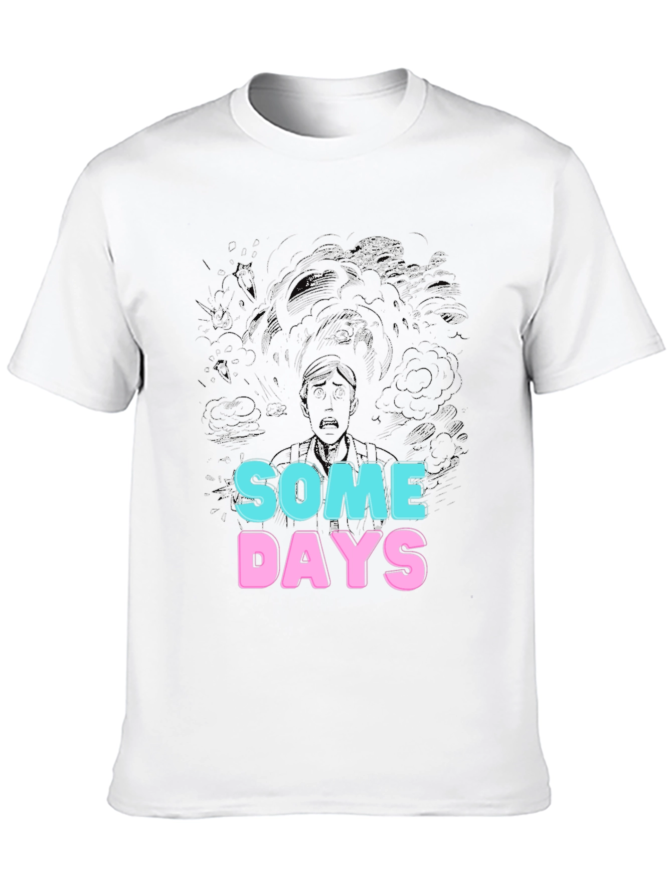 Black Some Days Graphic Tee - Unique Design view 10