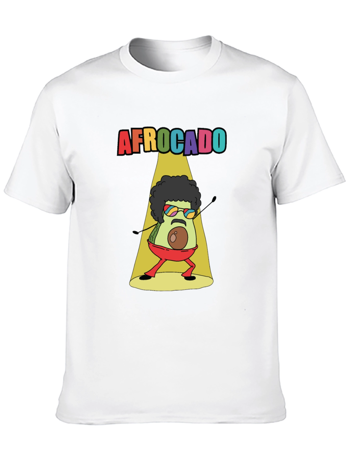 Black Afrocado T-Shirt - Avocado with Afro view 10