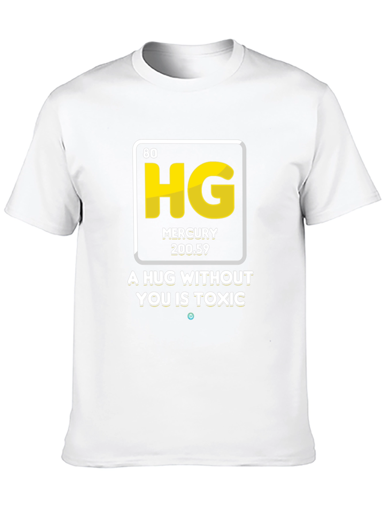 Black Mercury Hug T-Shirt - Funny Chemistry Tee view 10
