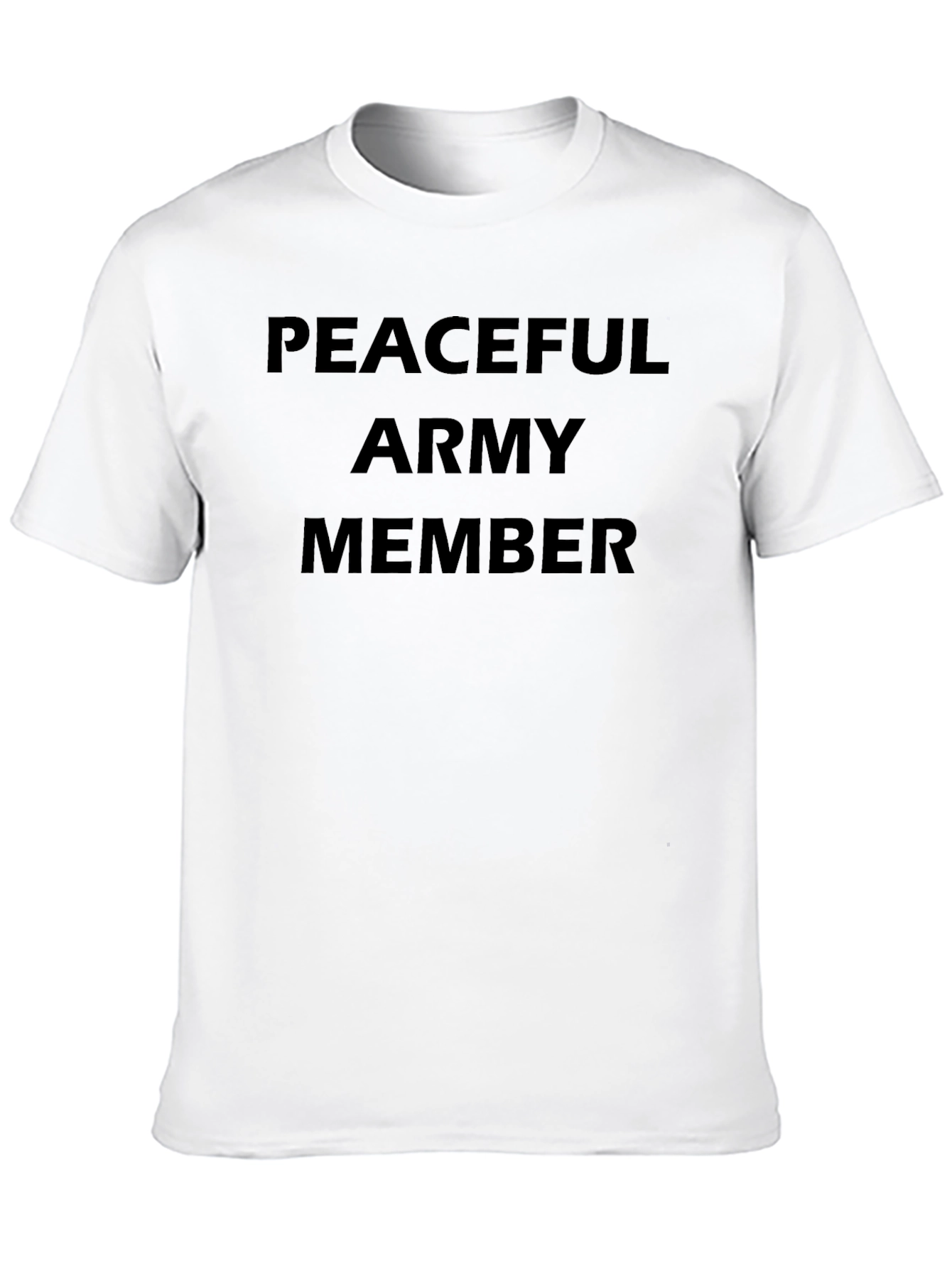 Black Peaceful Army Member Black T-Shirt view 10