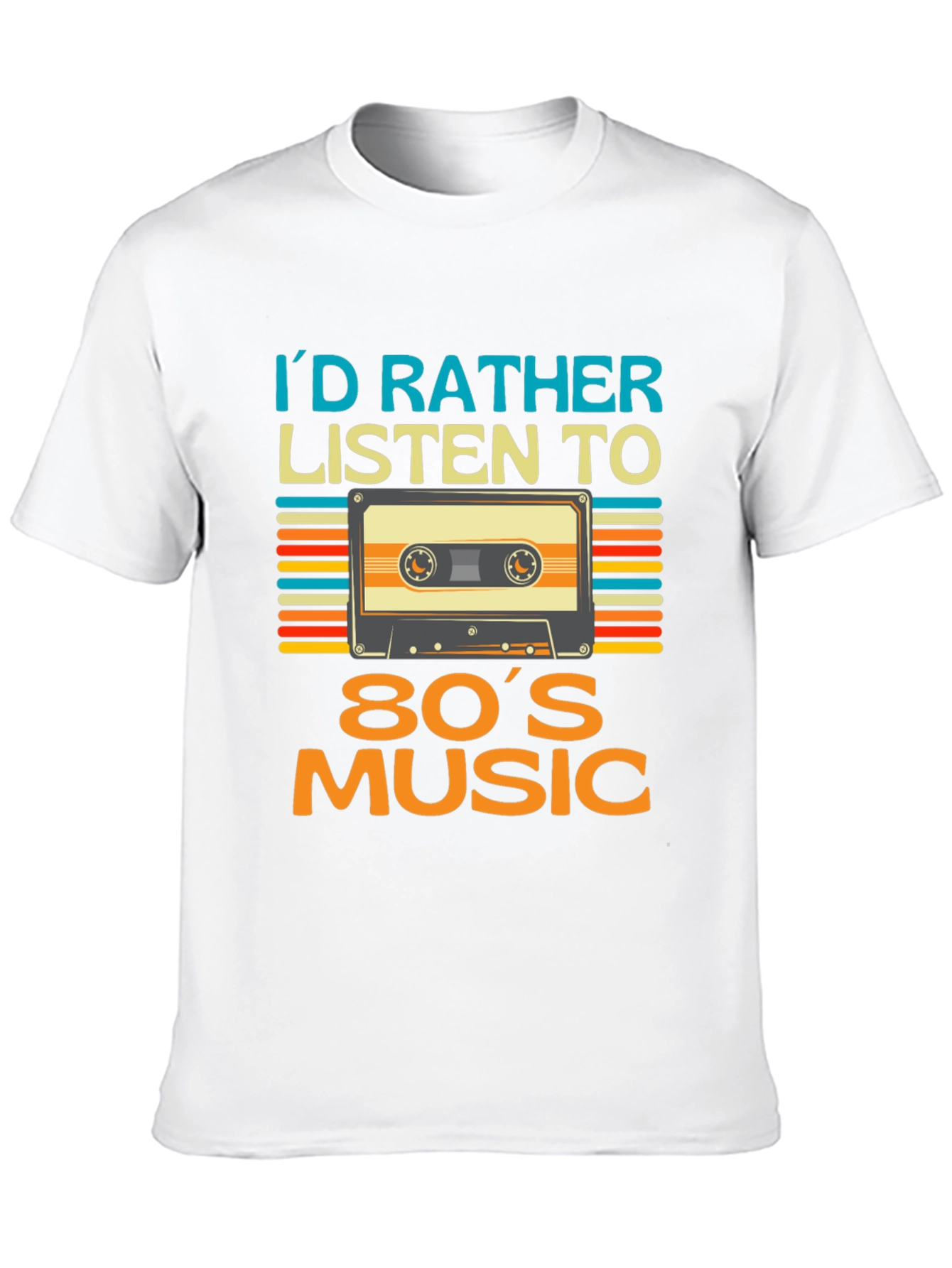 Black Retro 80s Music T-Shirt view 10
