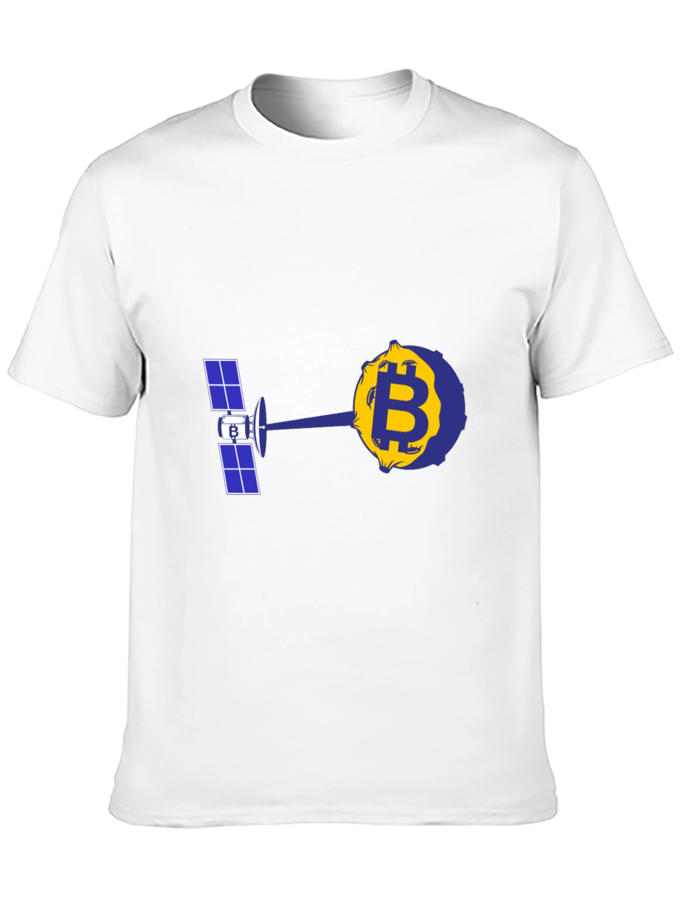 Black Bitcoin Satellite T-Shirt - Crypto Design view 10