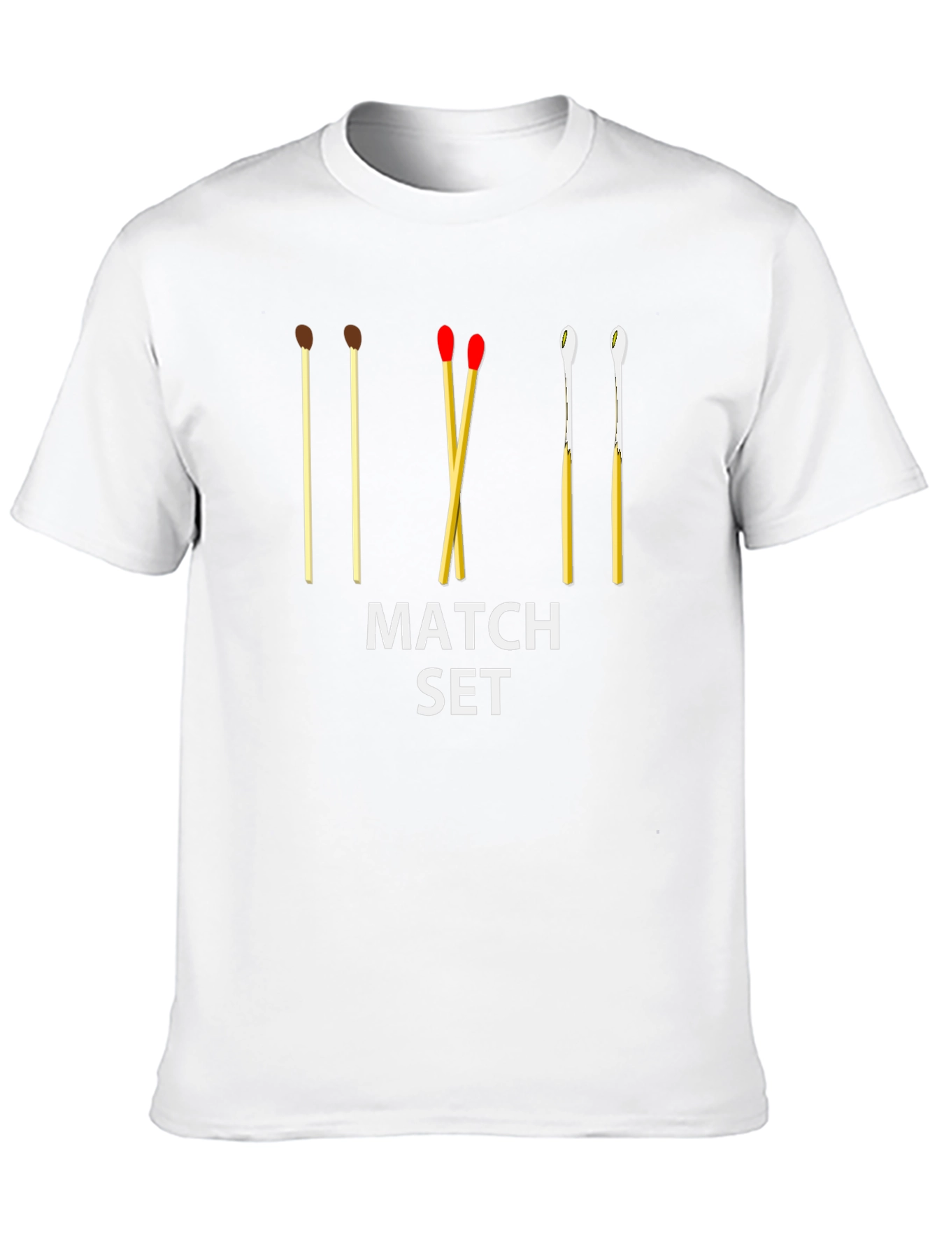 Black Match Set Graphic Tee - Casual Unisex T-Shirt view 10