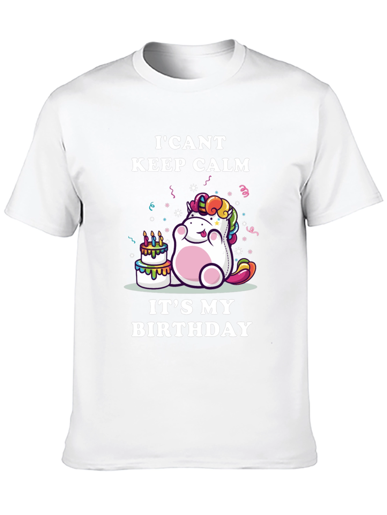 Black I Can't Keep Calm It's My Birthday Unicorn T-Shirt view 10