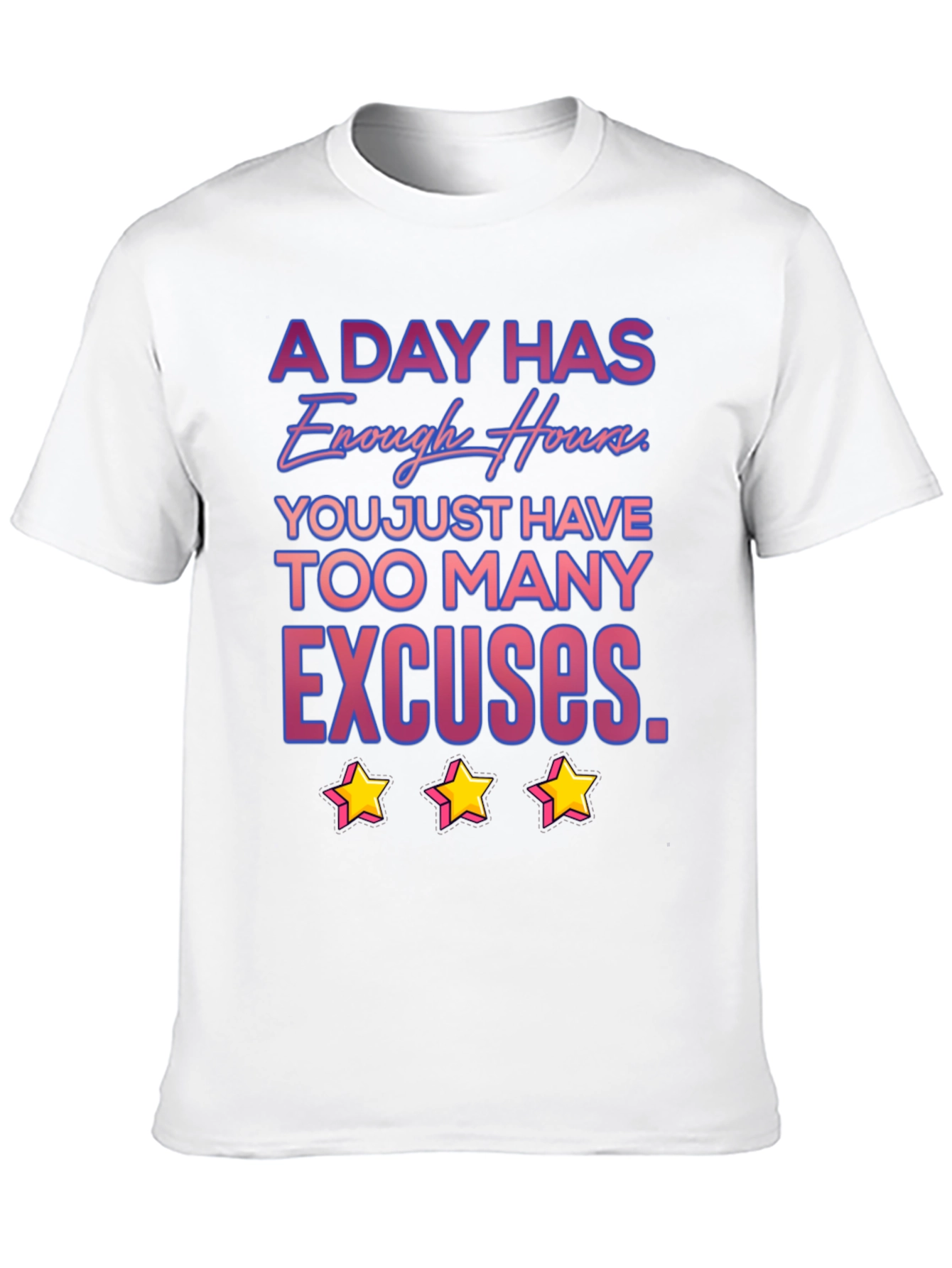 Black Motivational T-Shirt: A Day Has Enough Hours view 10
