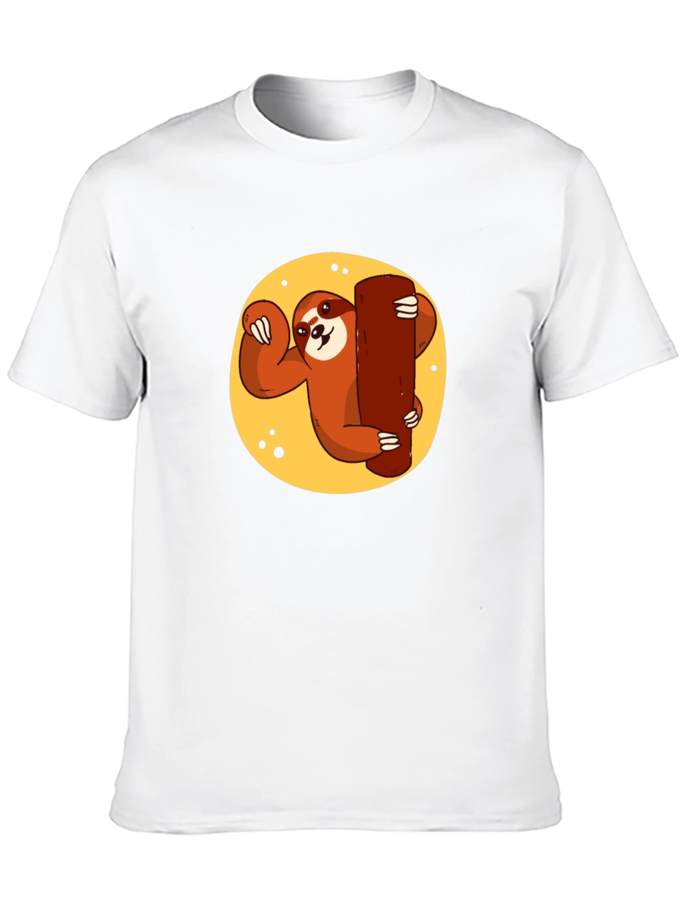 Black Sloth Hugging Tree T-Shirt - Relaxed Style view 10