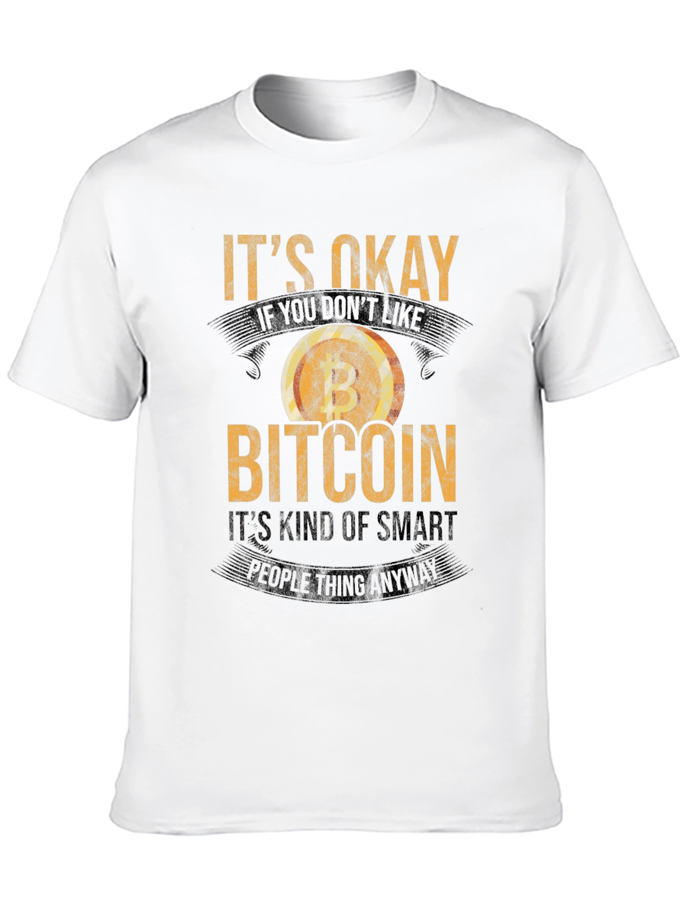 Black Bitcoin Humor Graphic T-Shirt view 10