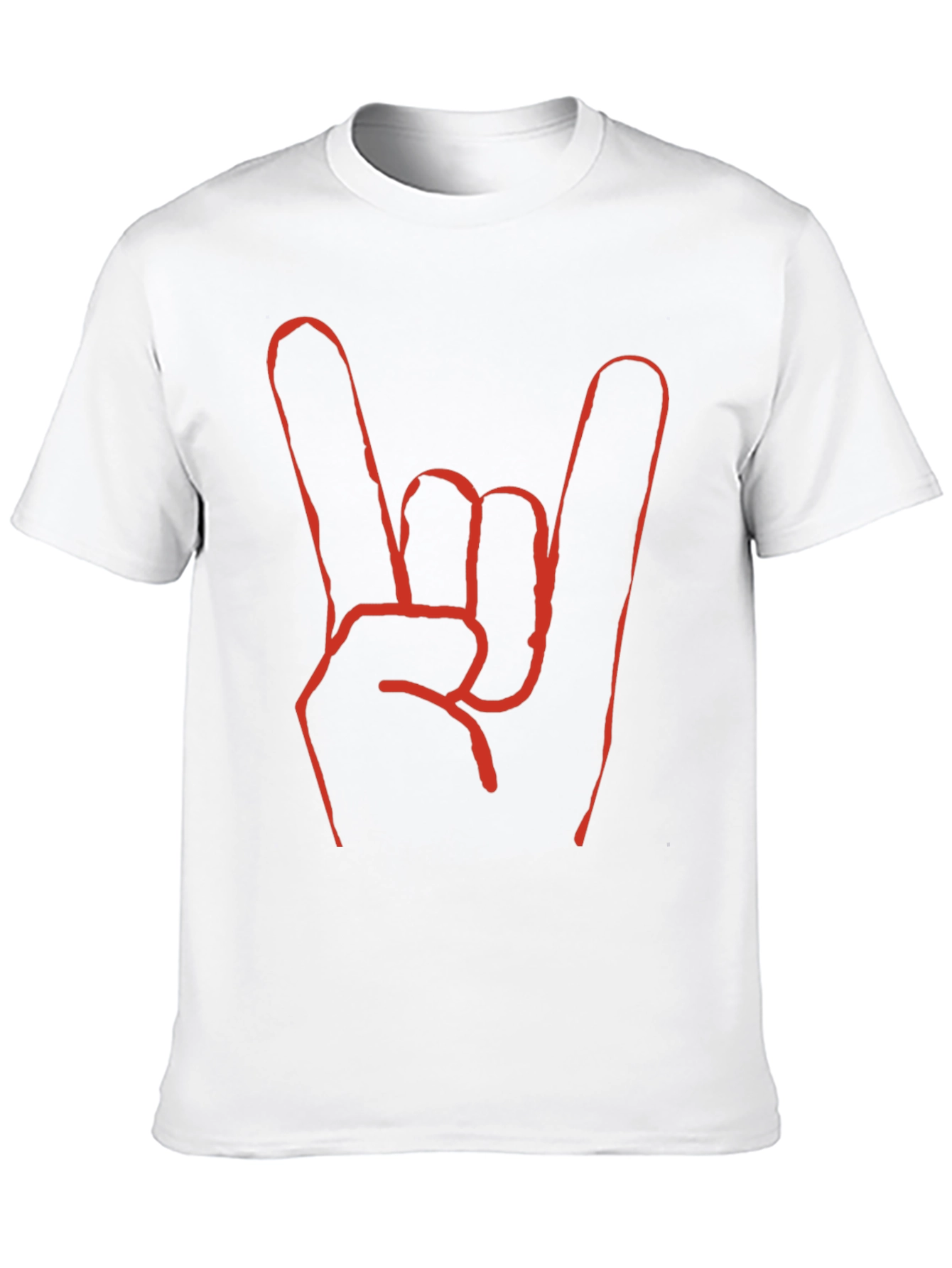 Black Rock On! Black T-Shirt with Bold Hand Sign Design view 10