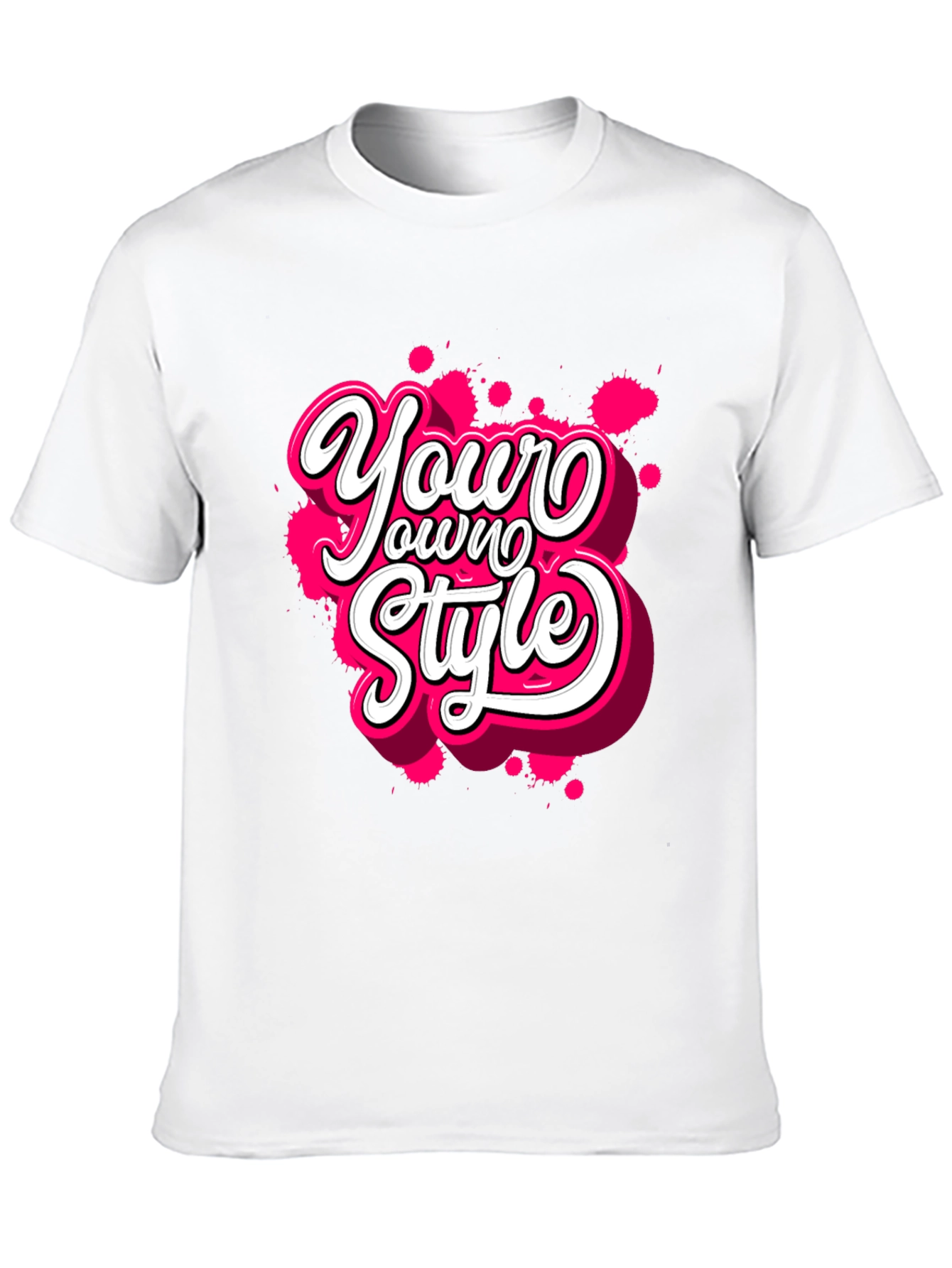 Black Your Own Style Graphic Tee - Black Cotton T-Shirt view 10