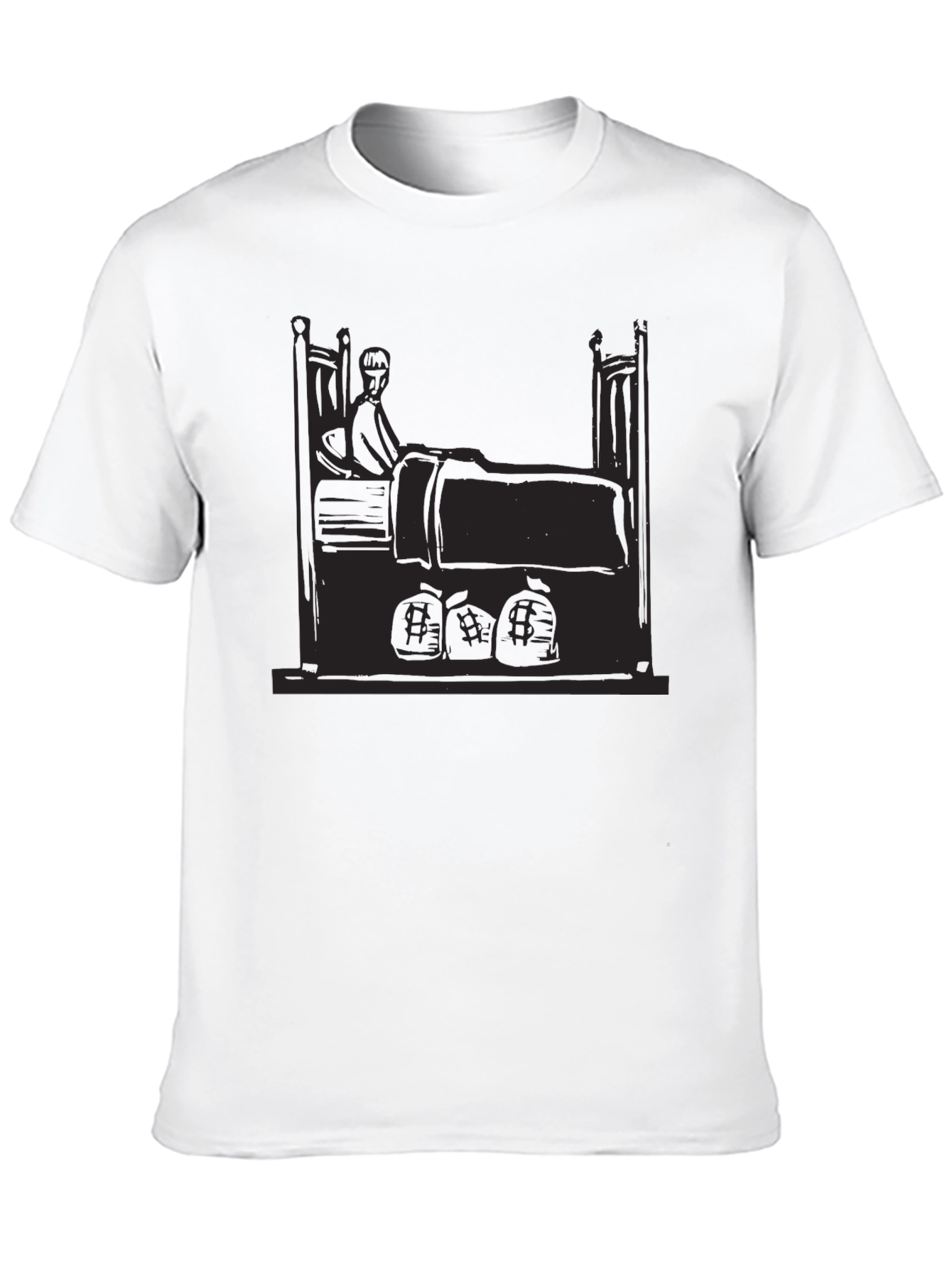 Black Black Graphic Tee - Sick Patient in Bed view 10