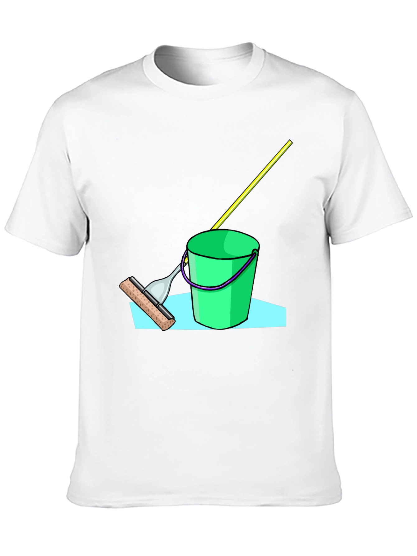 Black Mop Bucket Graphic T-Shirt view 10