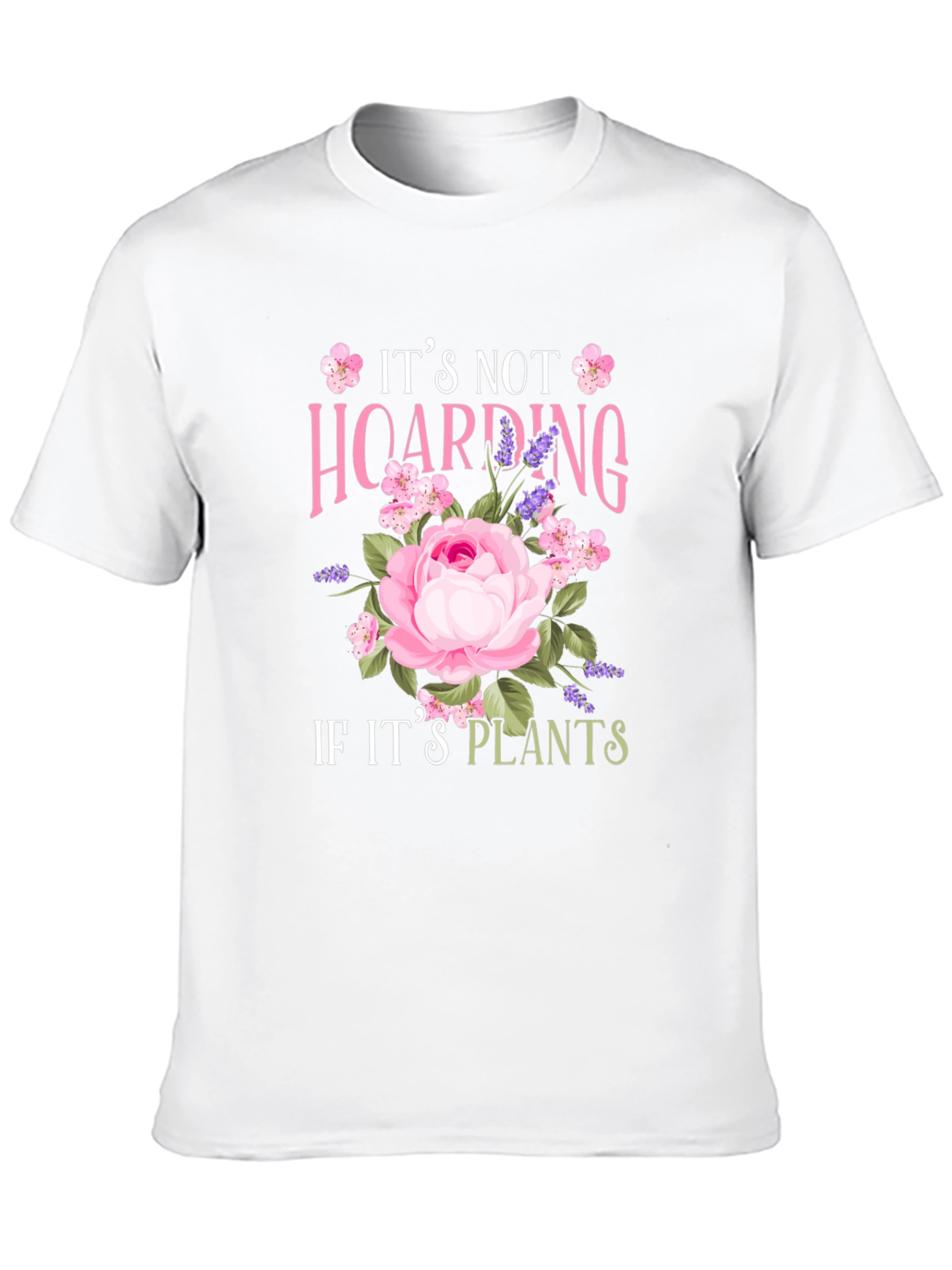 Black It's Not Hoarding If It's Plants T-Shirt view 10