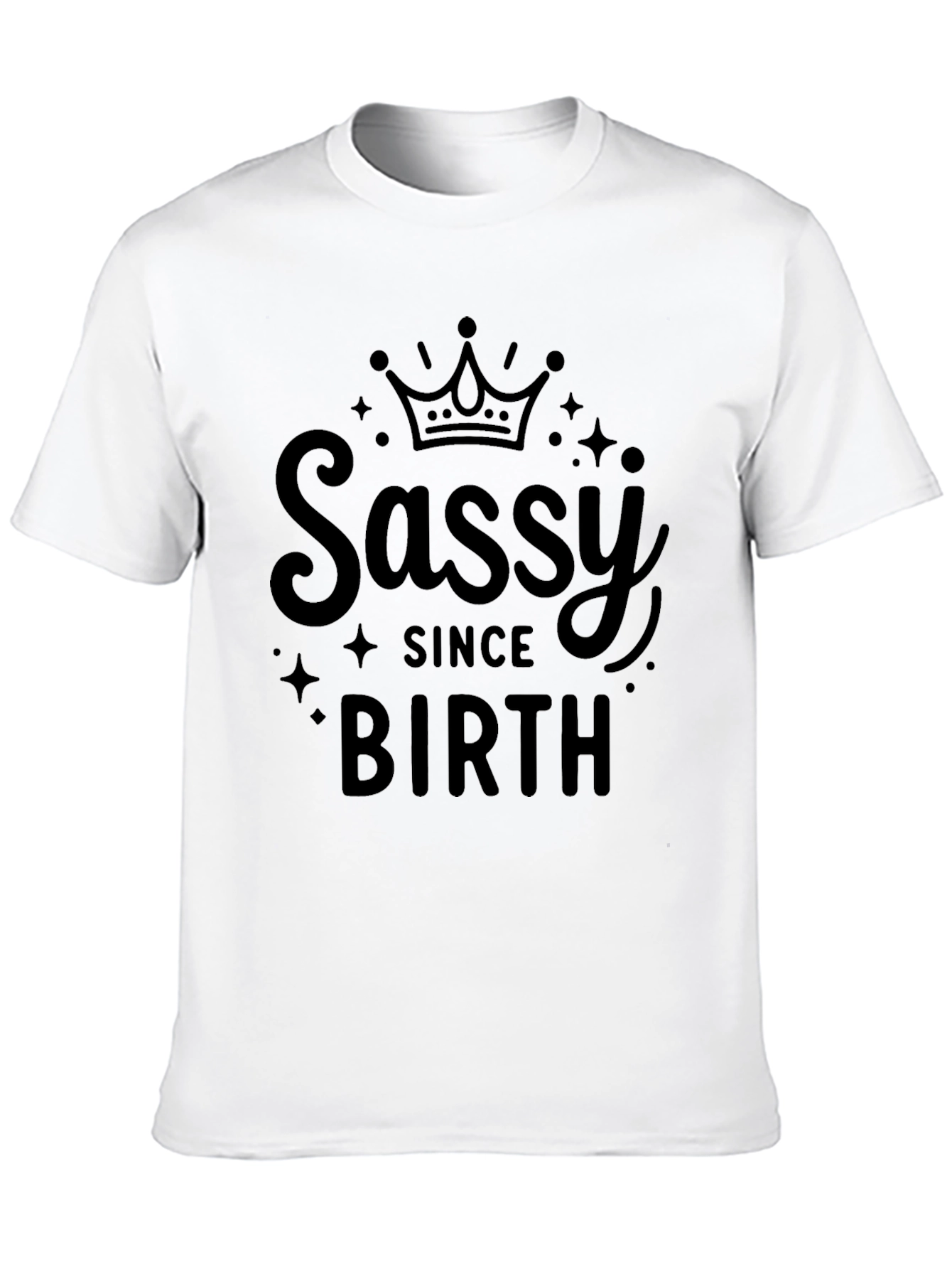 Black Sassy Since Birth Black Graphic Tee view 10