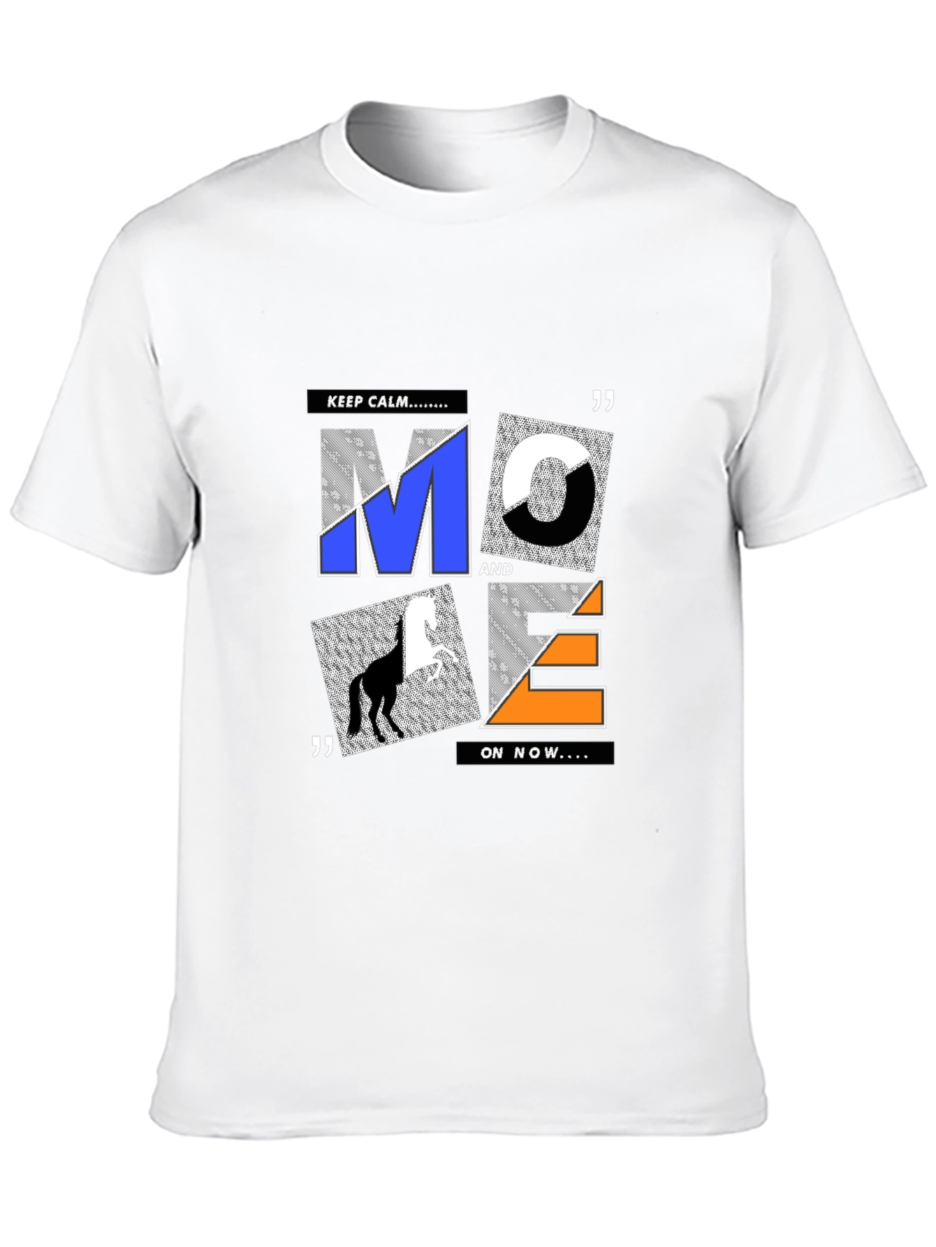 Black Cool Graphic Print Tee - Keep Calm MOVE ON view 10