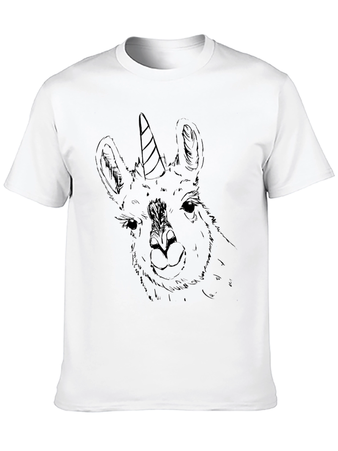 Black Llama Unicorn Graphic Tee - Black view 10