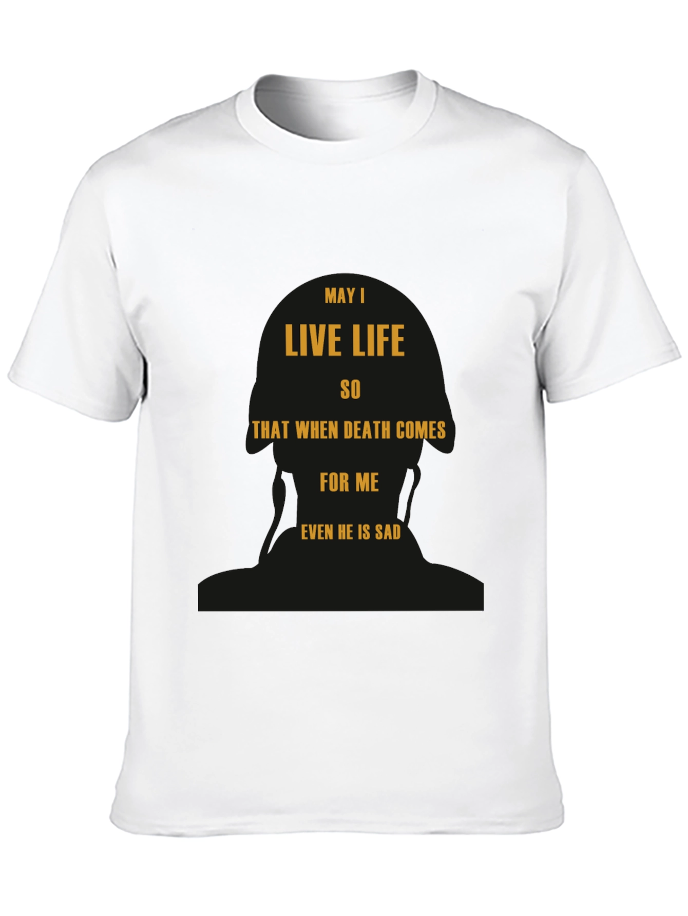 Black May I Live Life T-Shirt - Inspirational Black Tee view 10