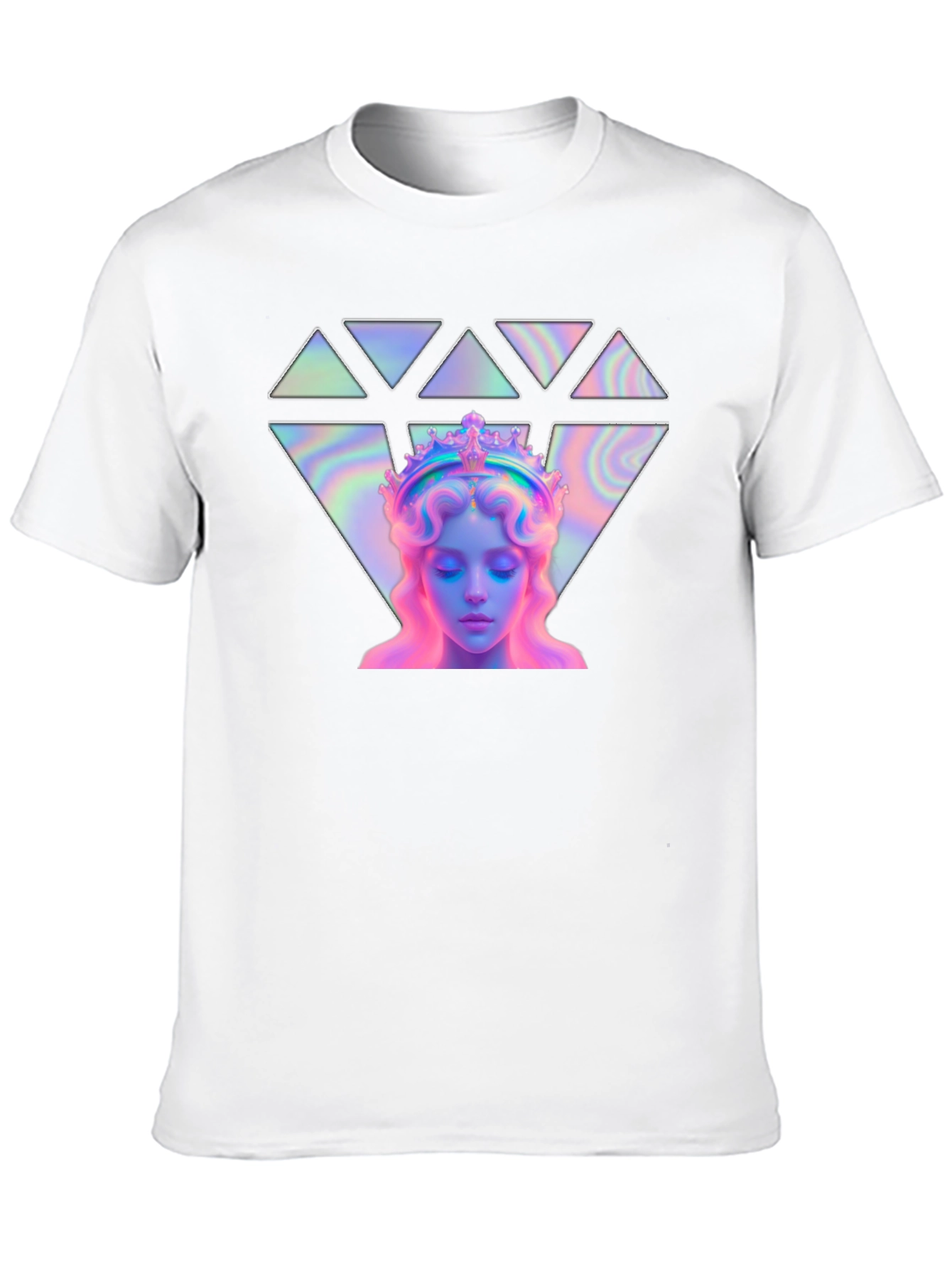 Black Mystic Crown Graphic Tee - Holographic Design view 10