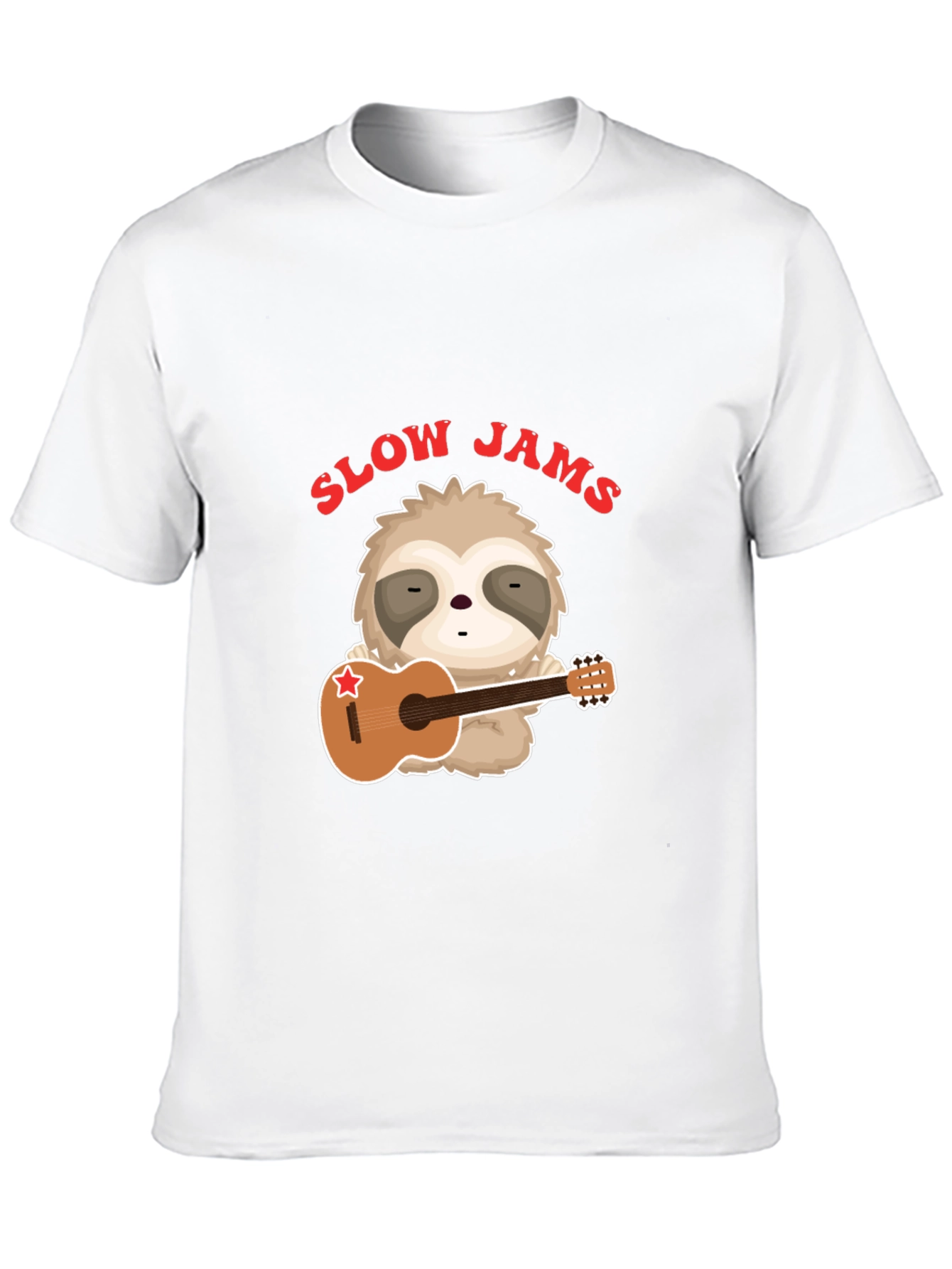 Black Slow Jams Sloth Guitarist Graphic Tee view 10