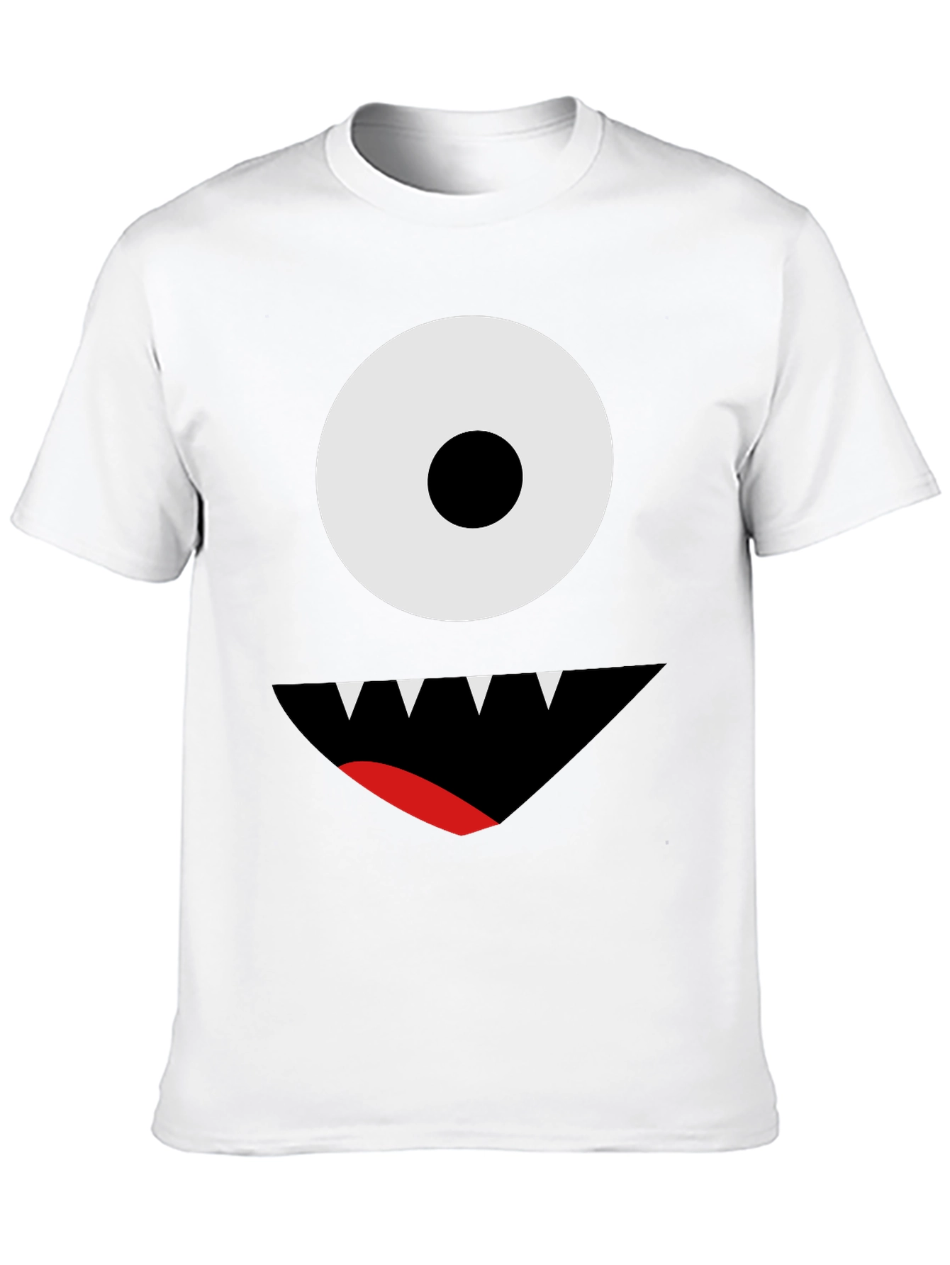 Black One-Eyed Monster Graphic Tee - Black Cotton T-Shirt view 10