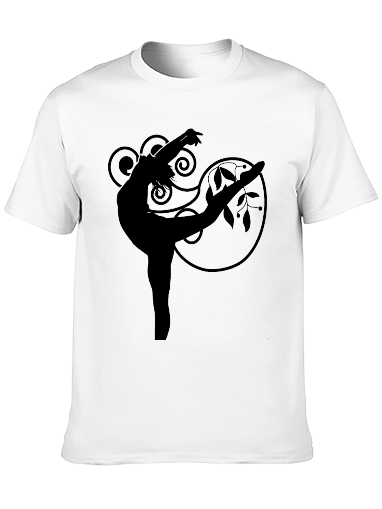 Black Elegant Dancer Graphic Tee - Black view 10