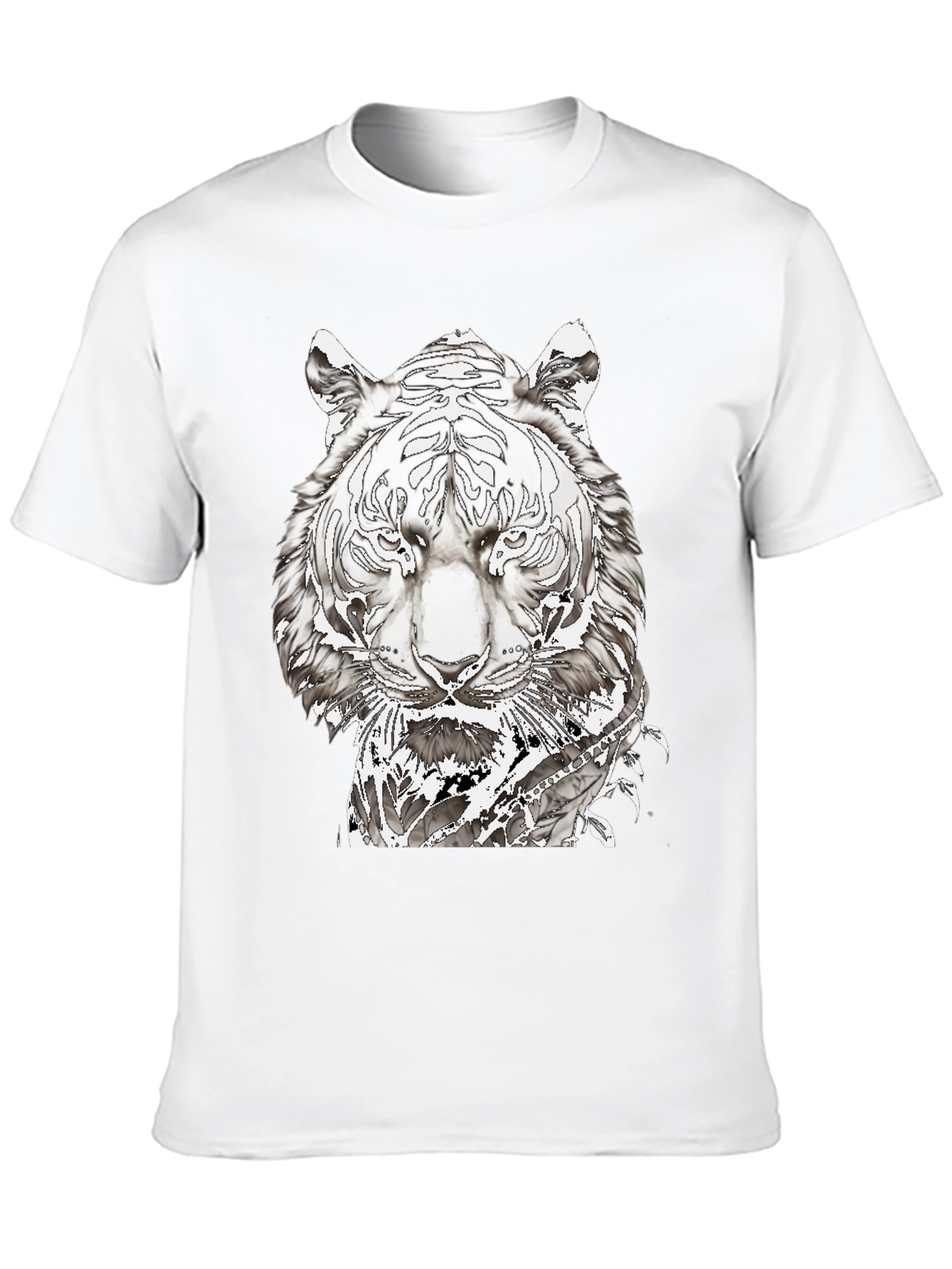 Black Black Tiger Graphic Print Tee view 10